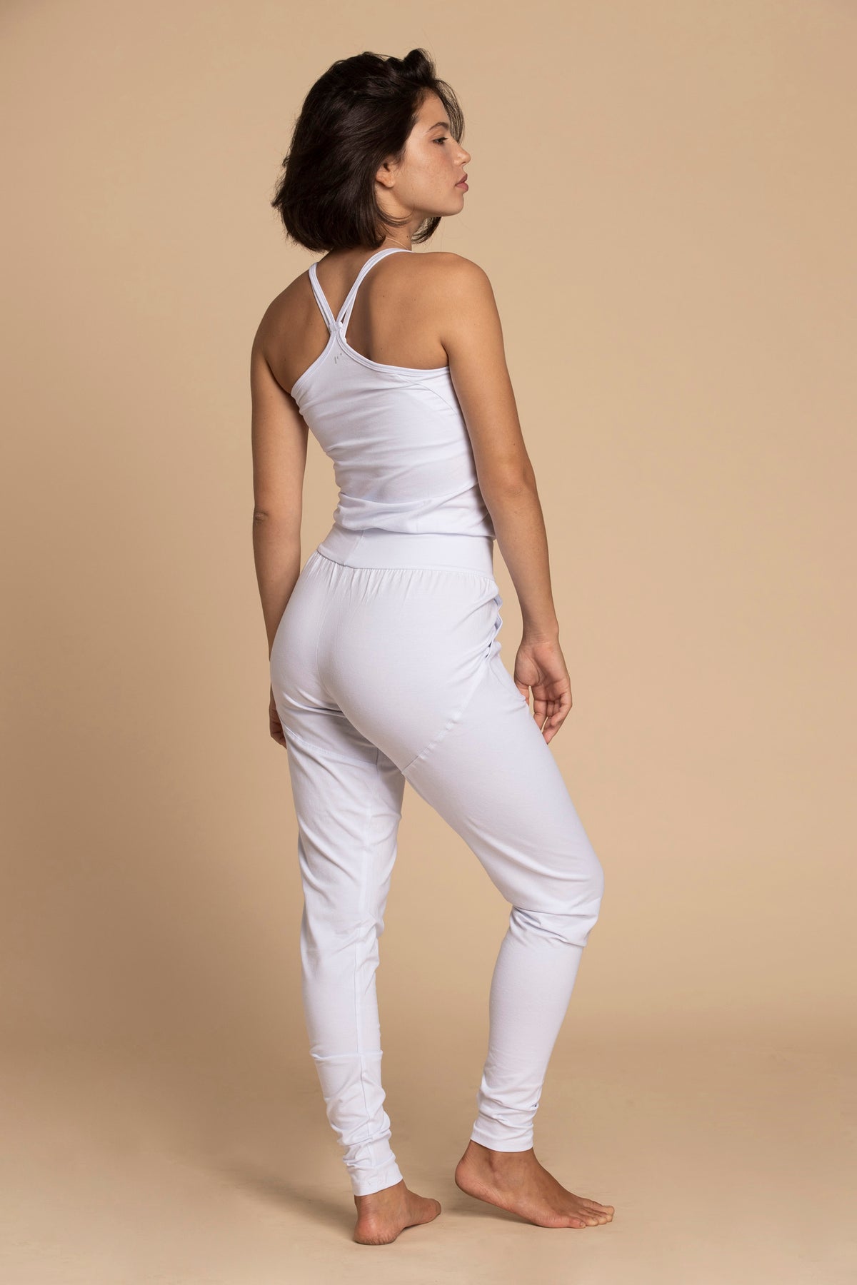Pure White Long Yoga Jumpsuit