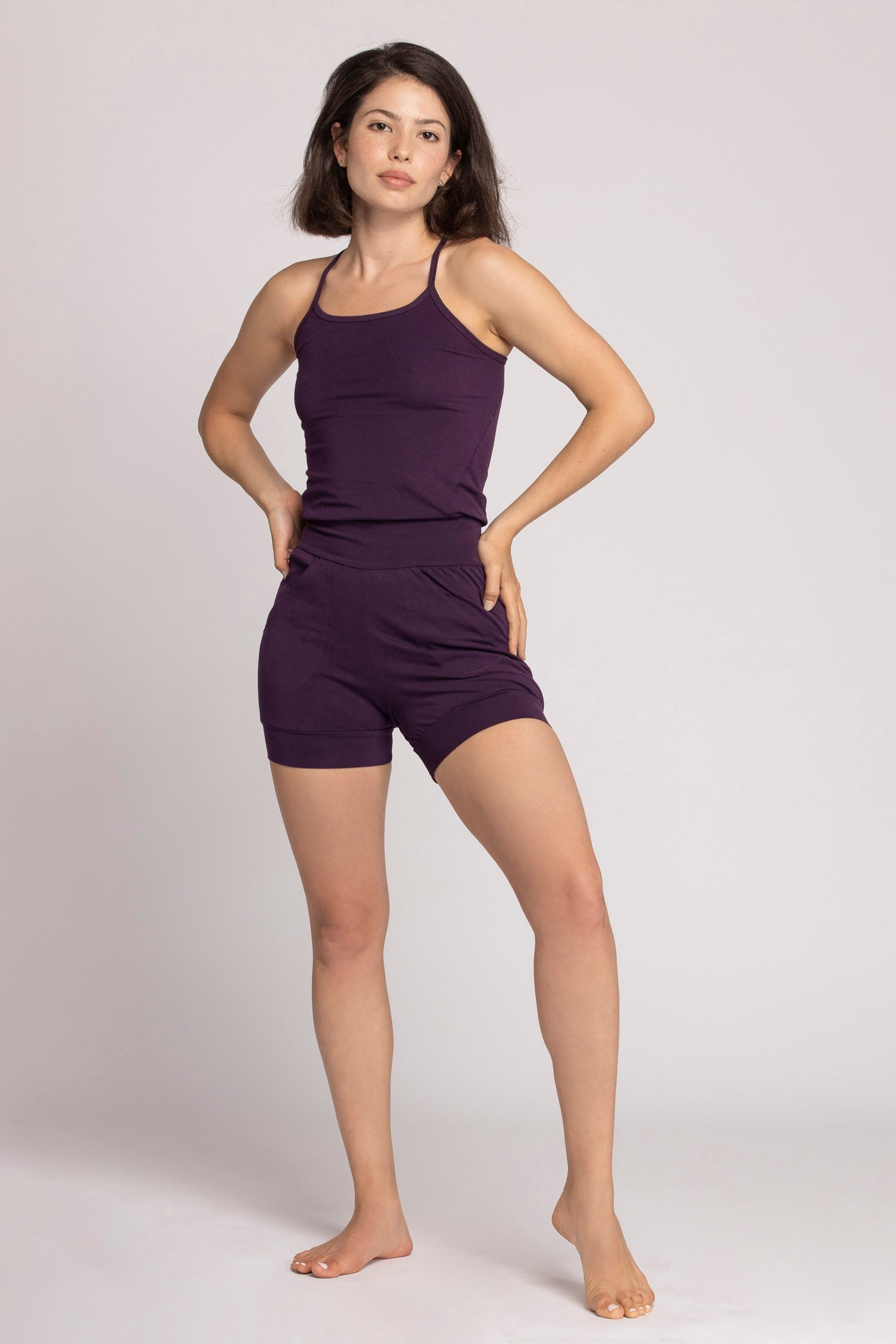 Organic Cotton Short Yoga Jumpsuit