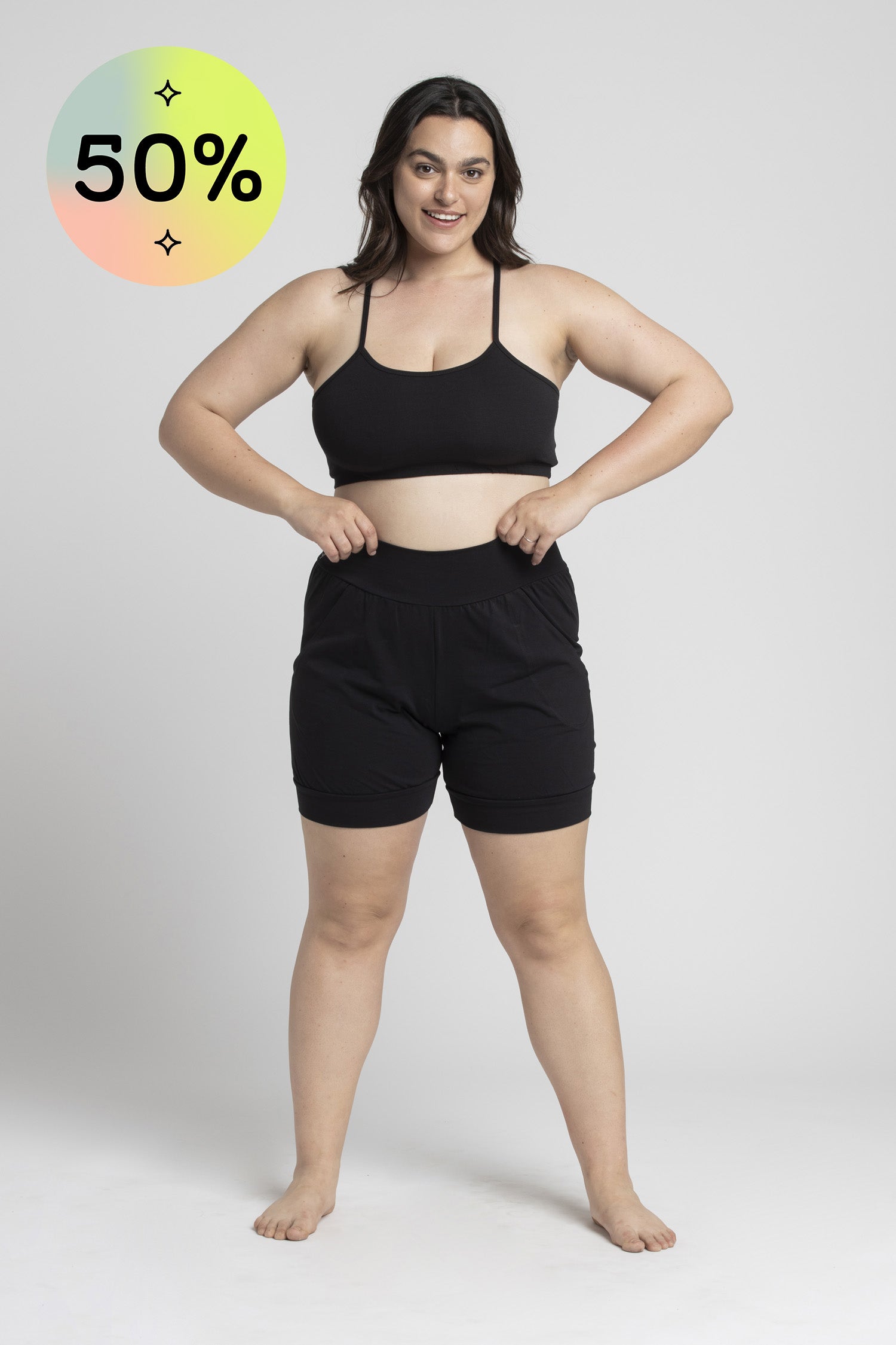 I'mPerfect Slouchy Yoga Shorts 50%off