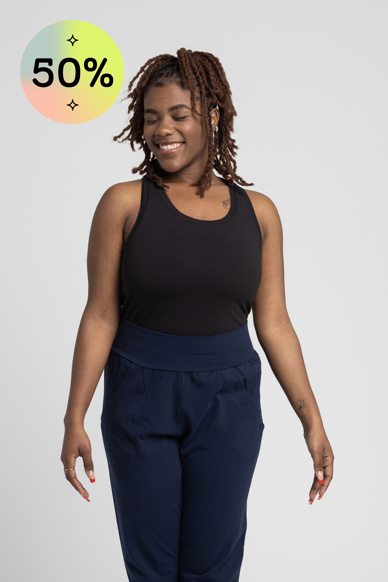 I'mPerfect Soft Modal Racer Tank Top 50%off