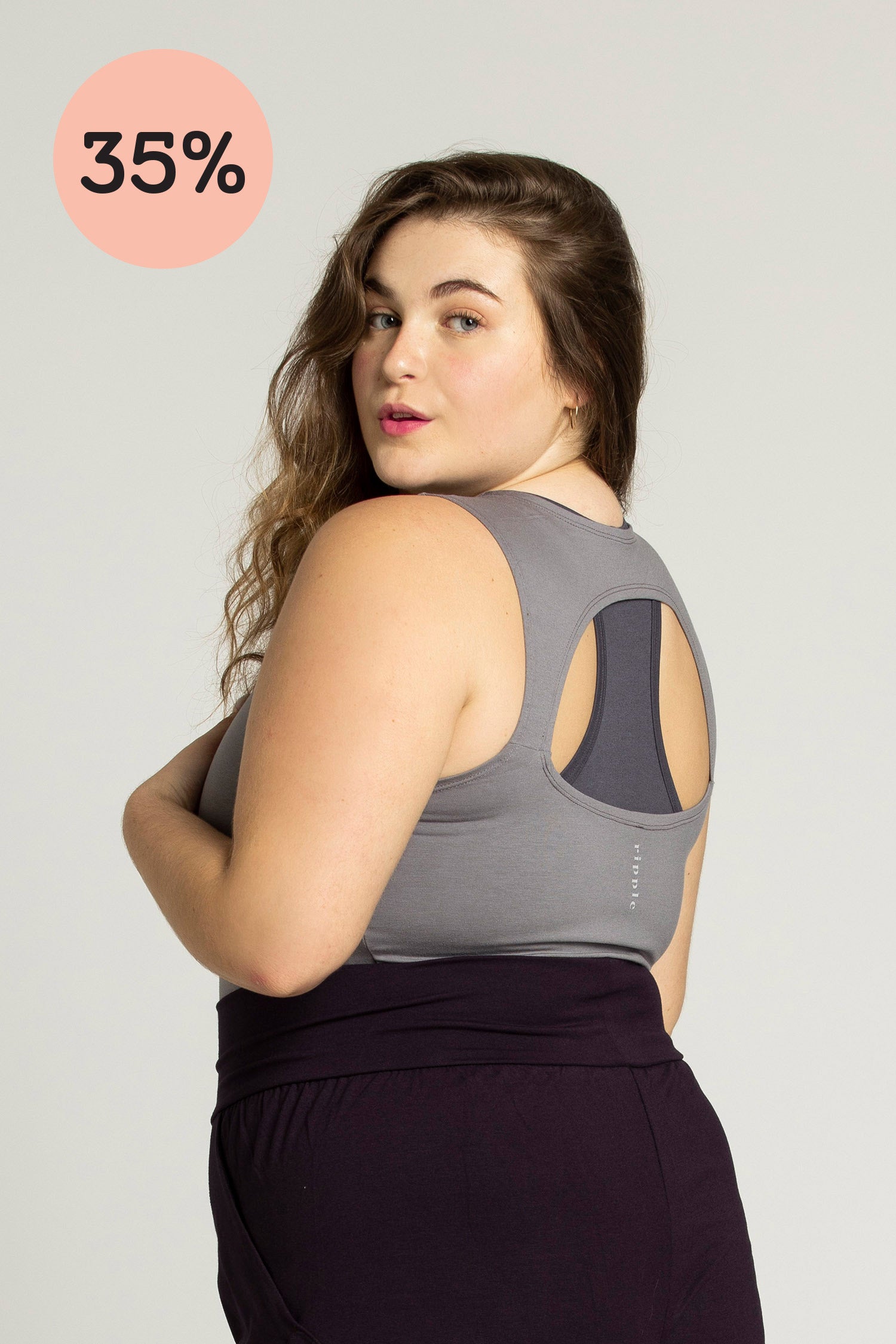 I'mPerfect Half Moon Open Back Tank Top 35%off