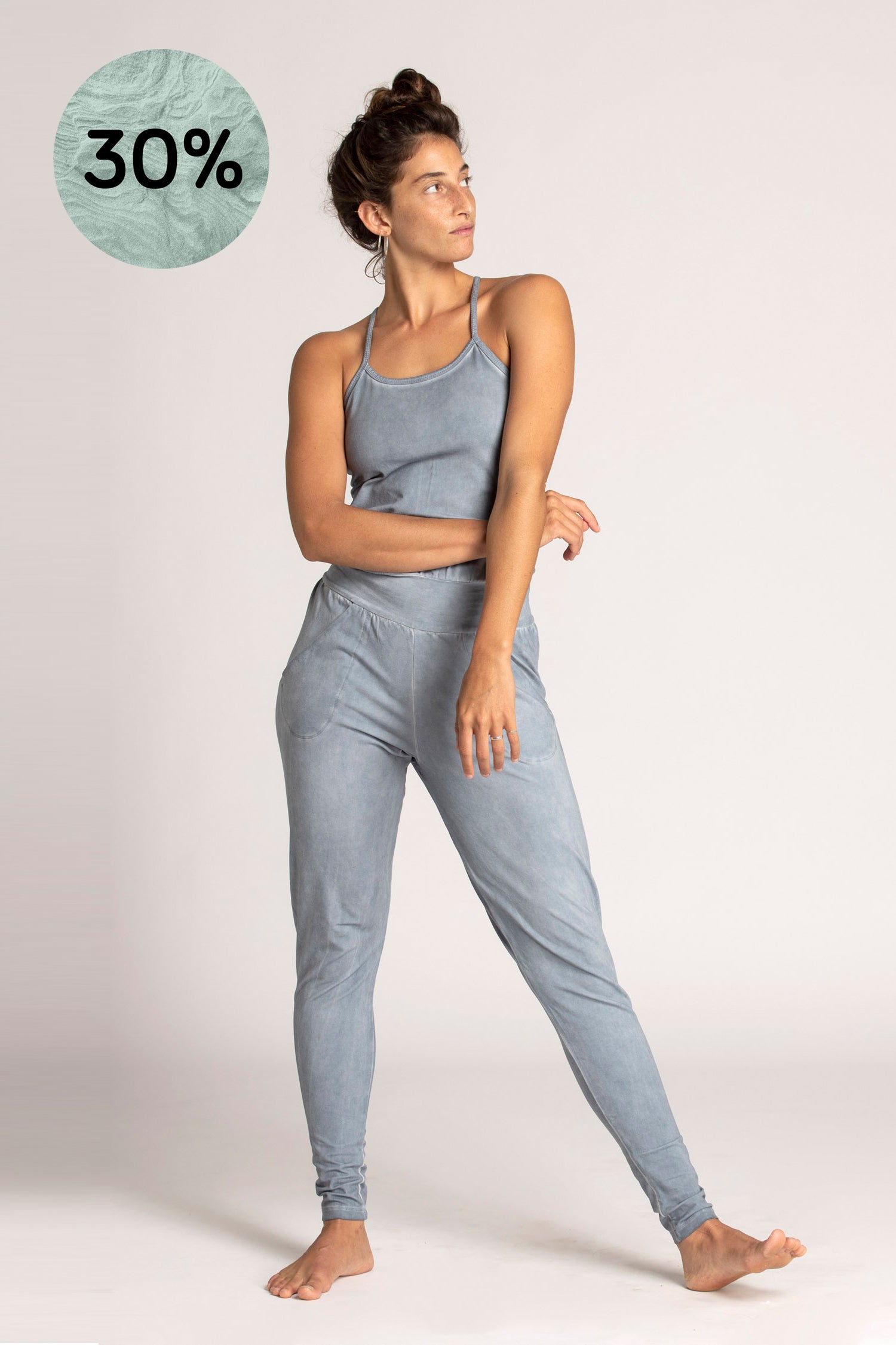 Stonewash Long Yoga Jumpsuit