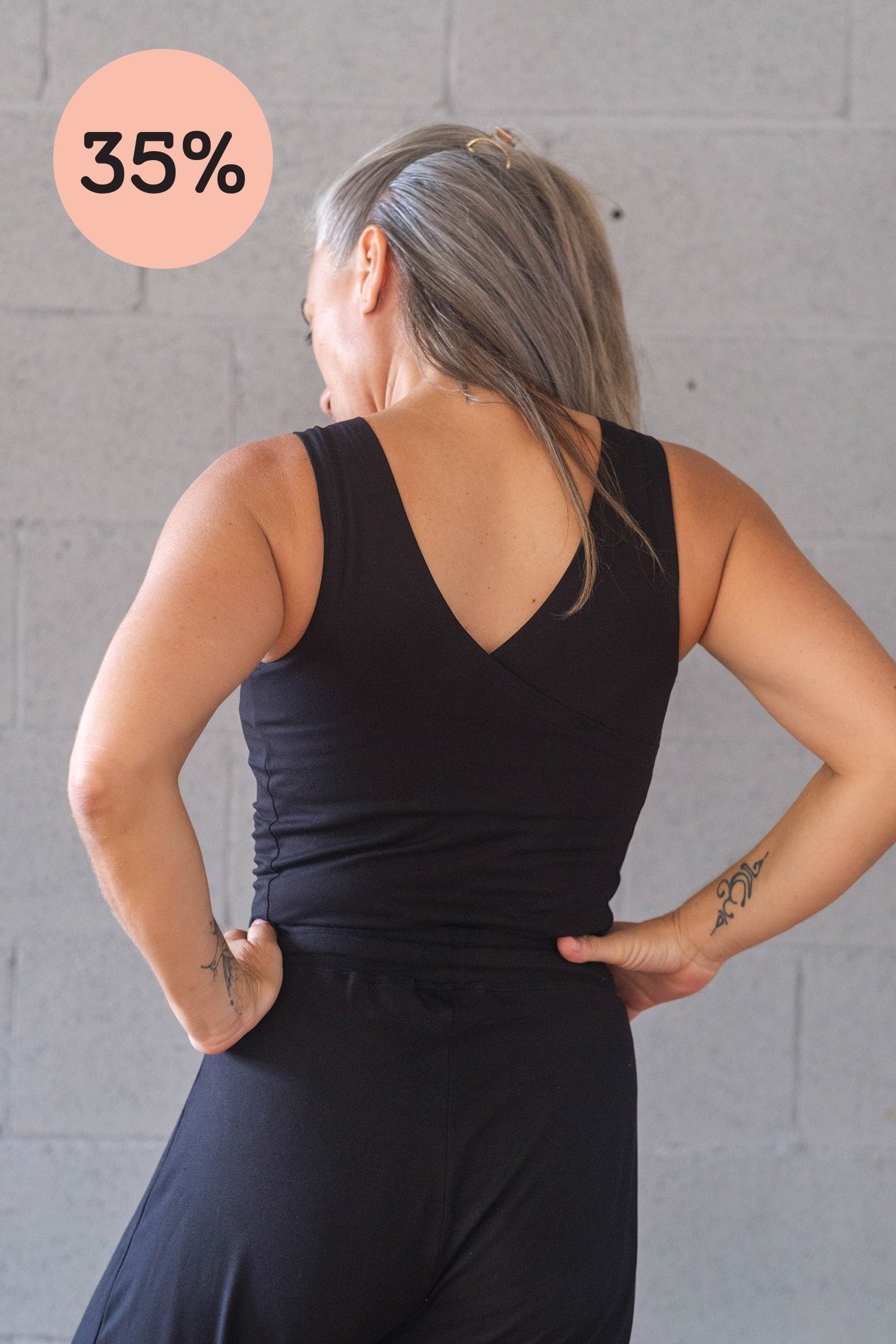 I'mPerfect Soft Modal V Back Tank Top 35%off