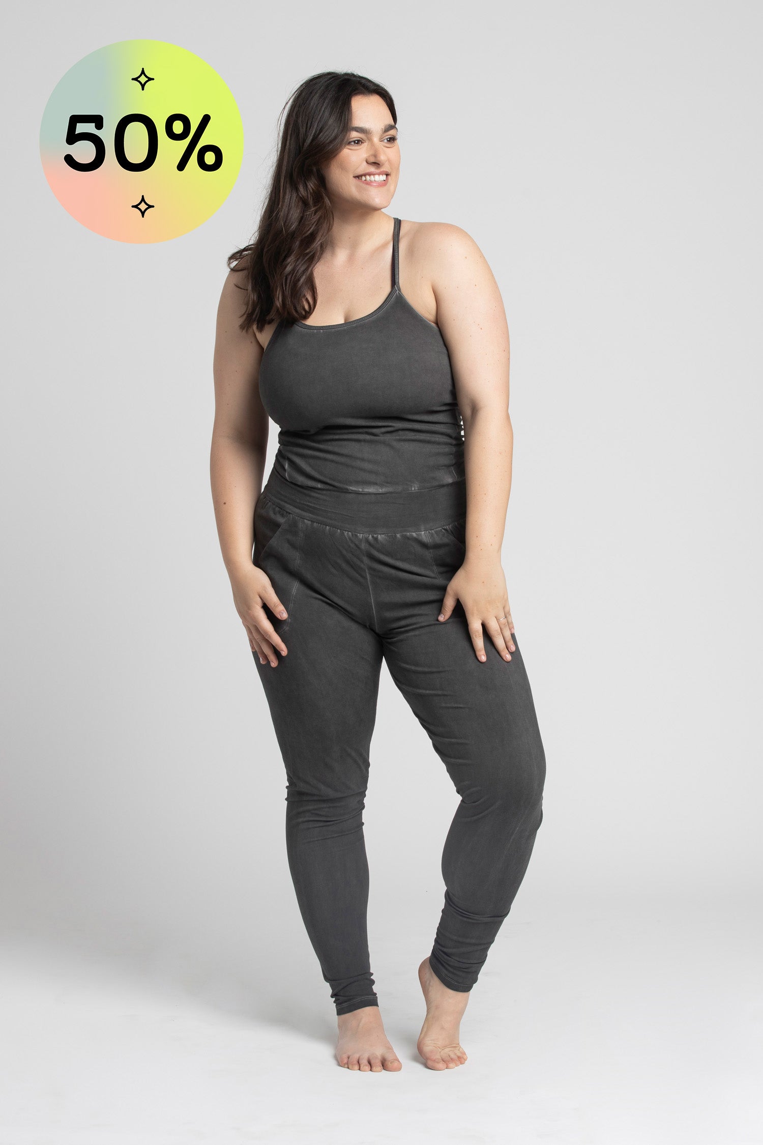 I'mPerfect Soft Stonewash Long Jumpsuit 50%off