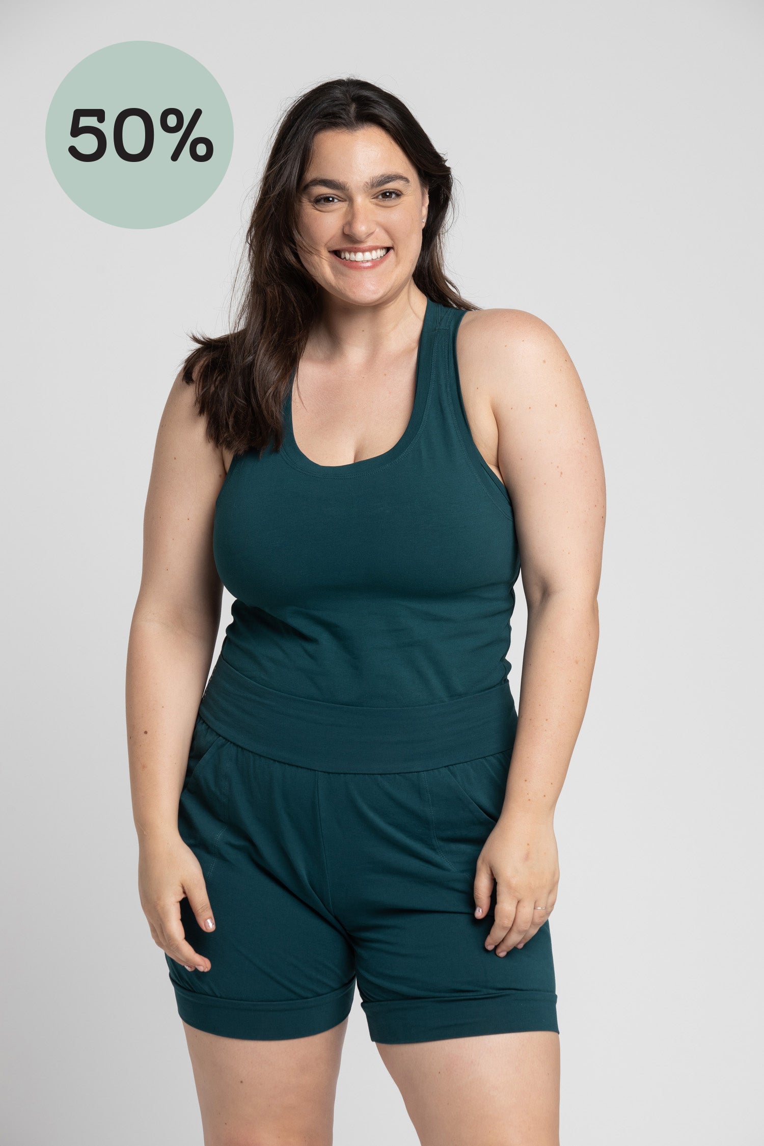 I'mPerfect Organic Cotton Racer Tank Top 50%off