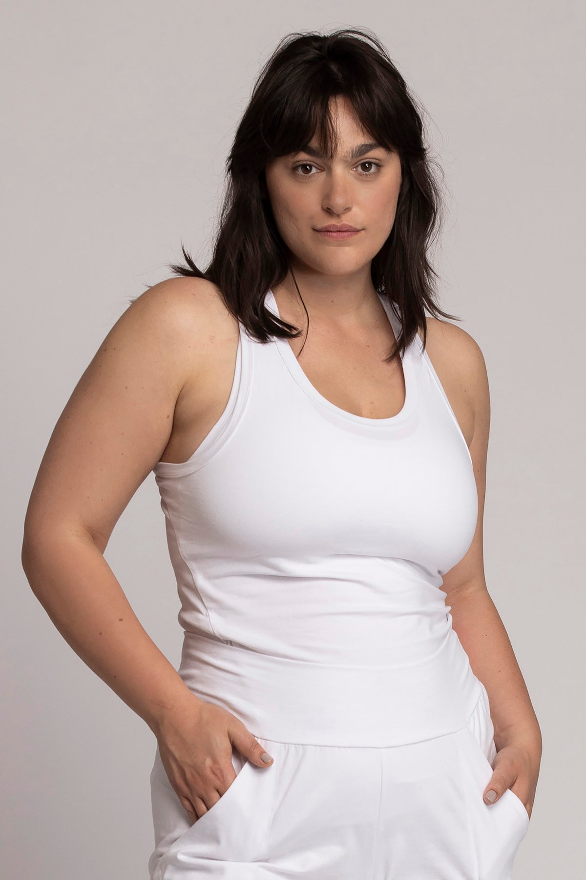 I’mPerfect Organic Cotton Racer Tank Top 35%off