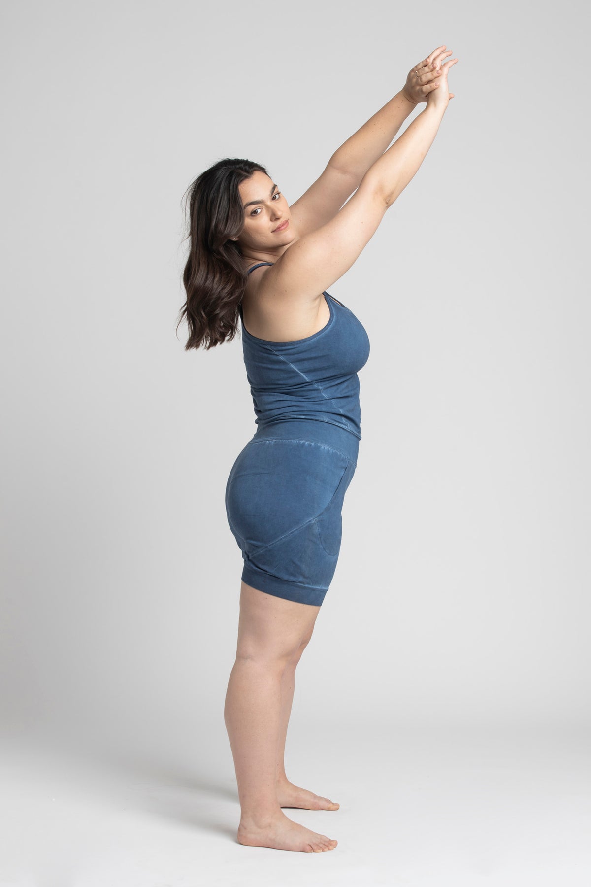 I&#39;mPerfect Stonewash Short Yoga Jumpsuit - All 50% OFF