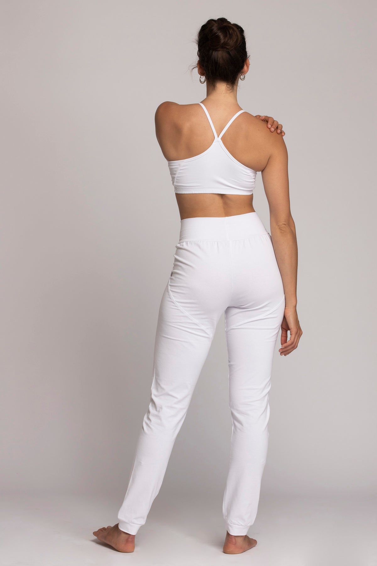 Organic Cotton Pure White Unisex Slouchy Pants