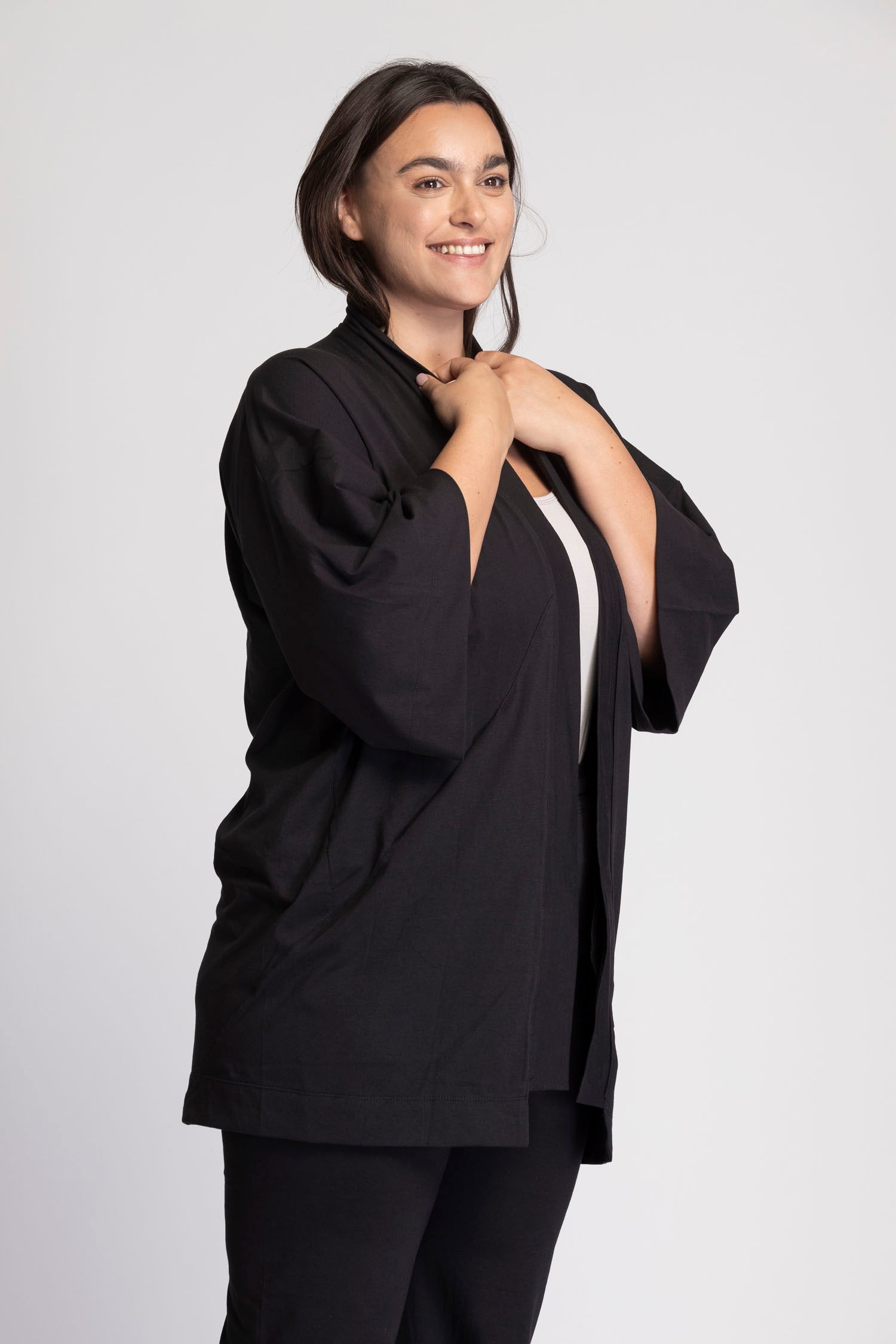 Soft Modal Lounge Kimono Cardigan