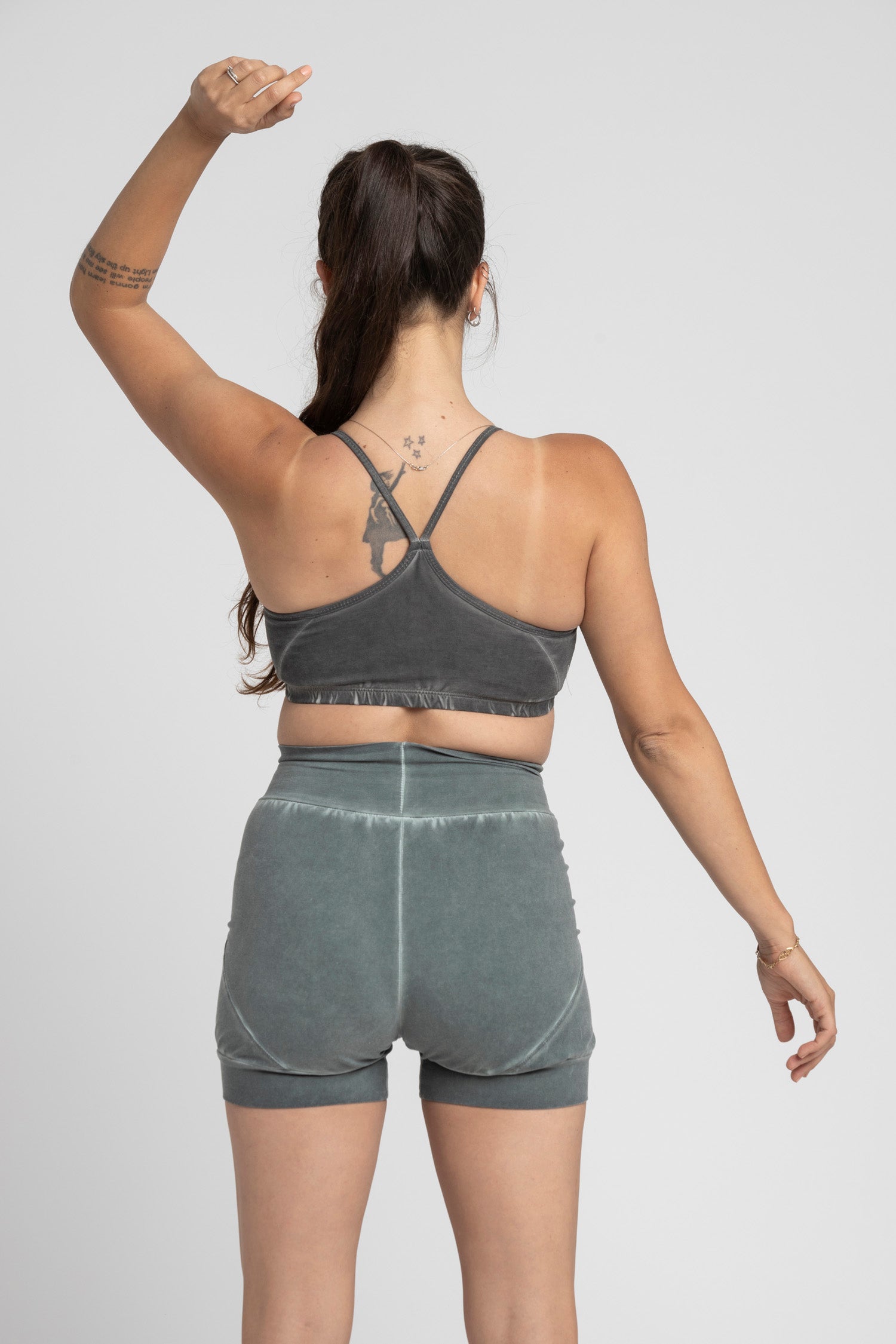 Stonewash Slouchy Yoga Shorts