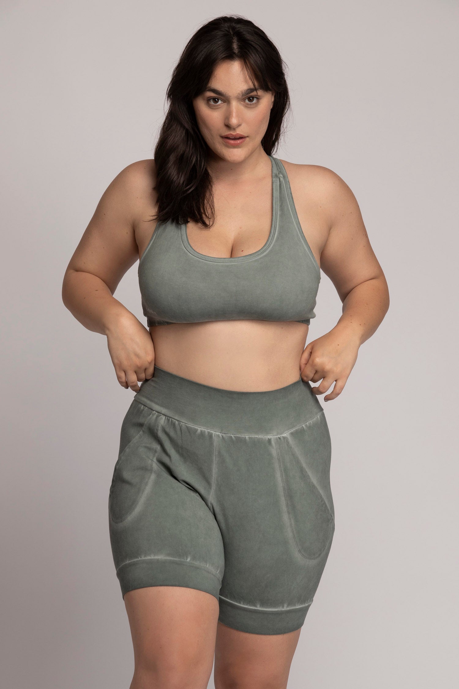 Stonewash Racer-Back Bra