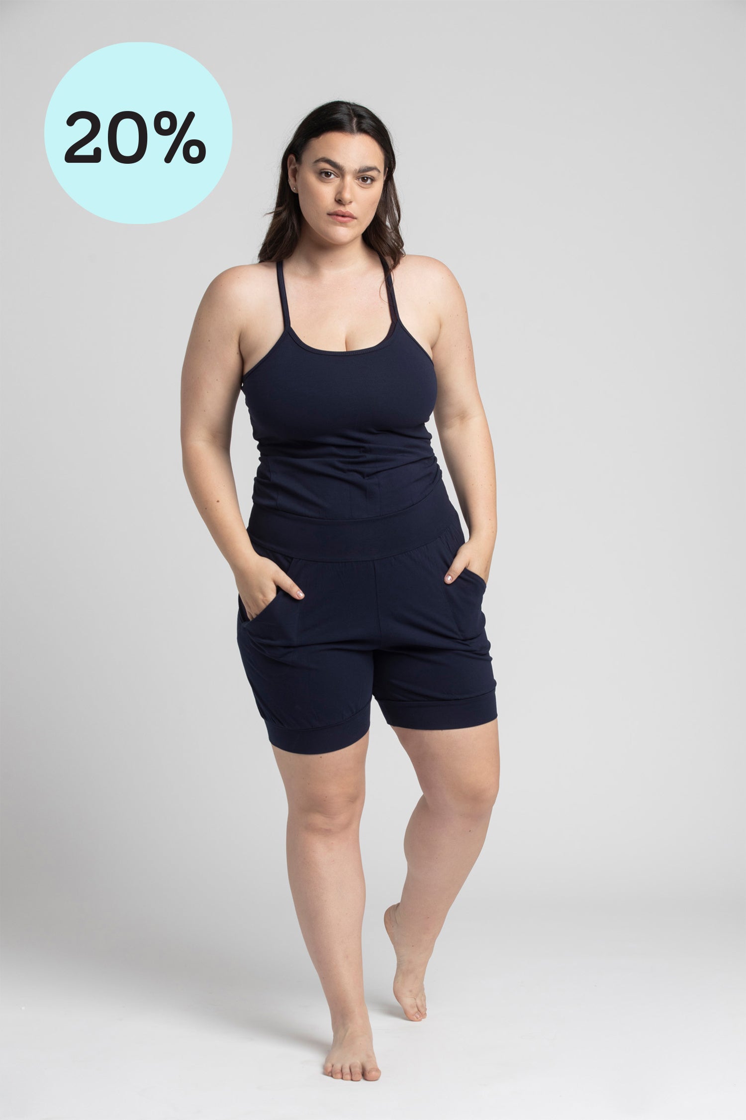 Organic Cotton Short Yoga Jumpsuit