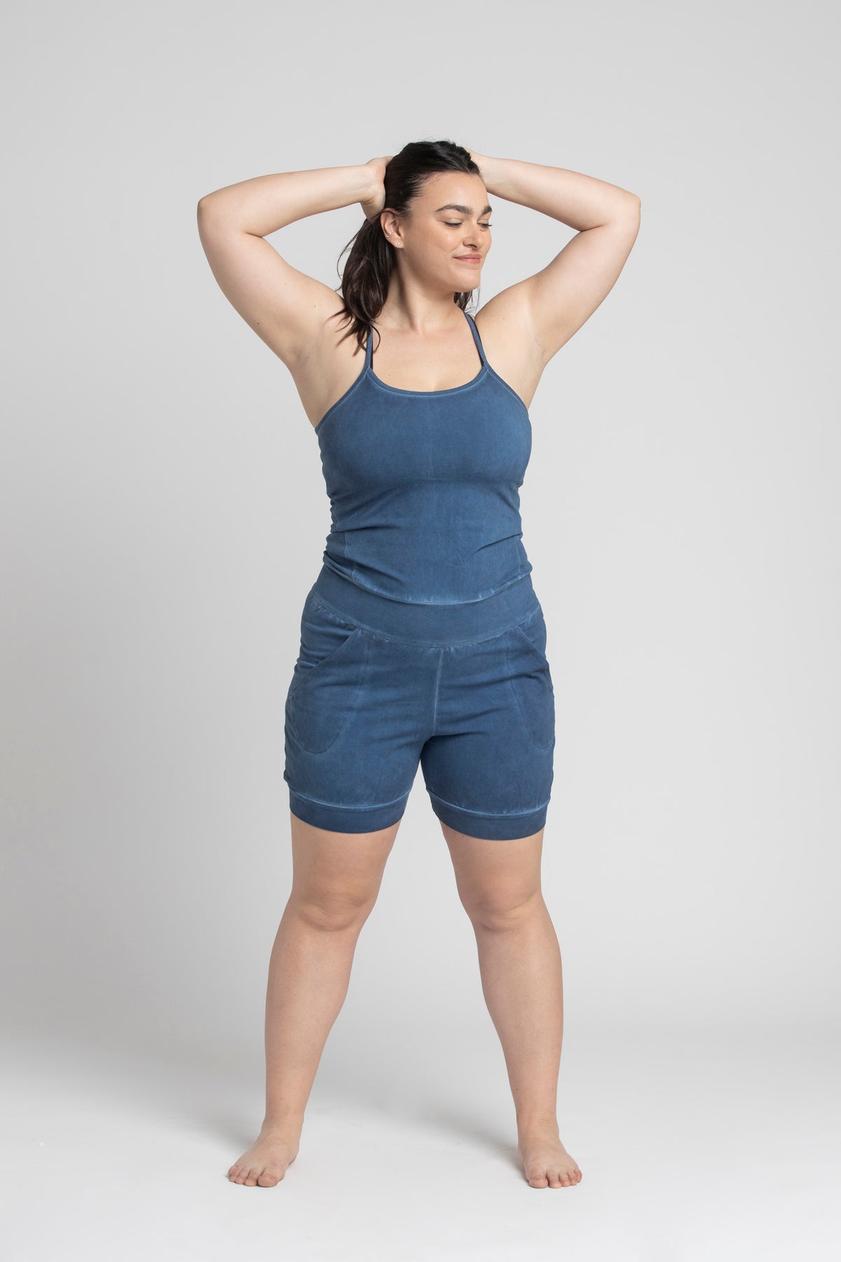 I&#39;mPerfect Stonewash Short Yoga Jumpsuit 35%off