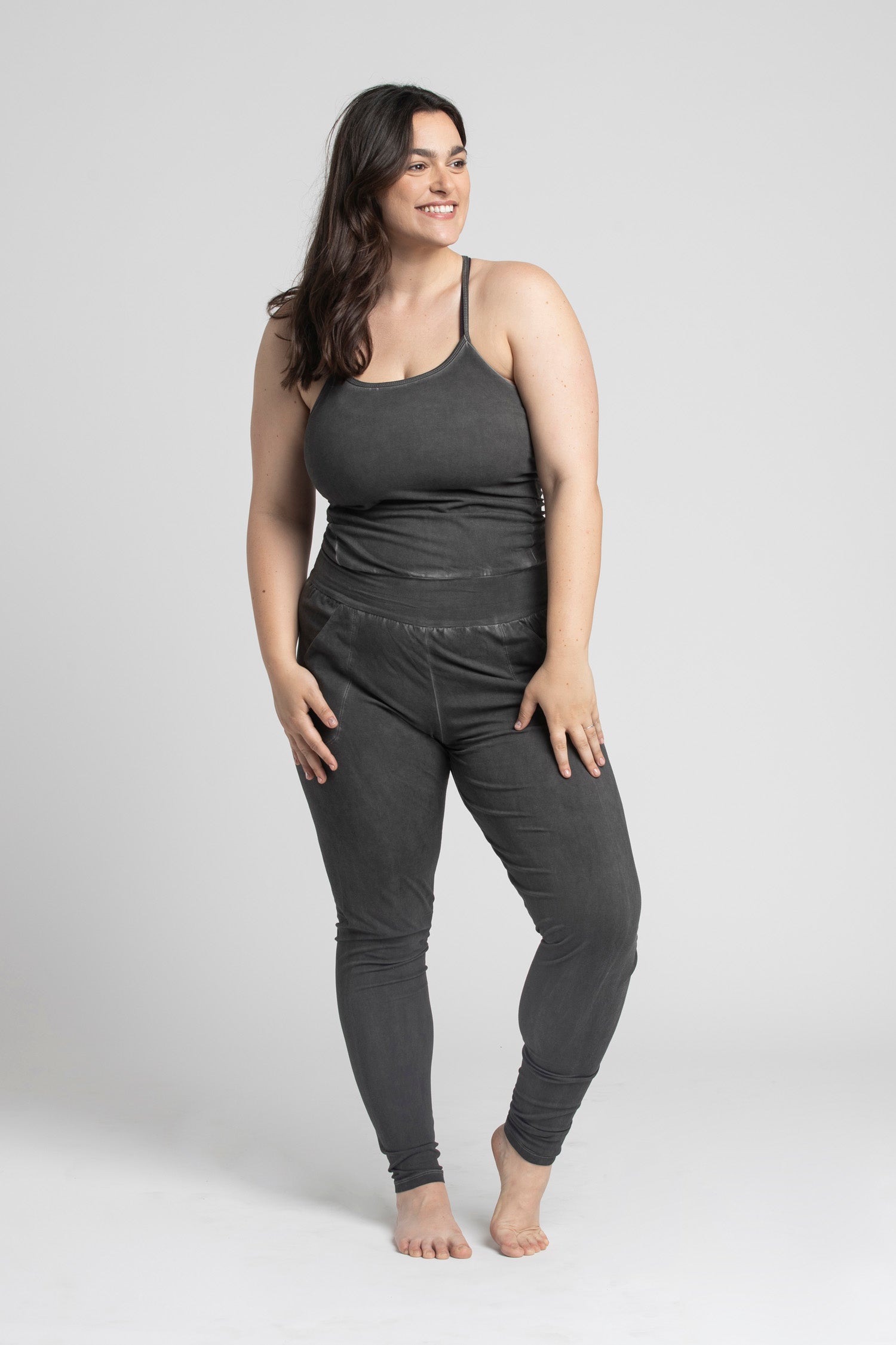 I'mPerfect Stonewash Long Jumpsuit 35%off