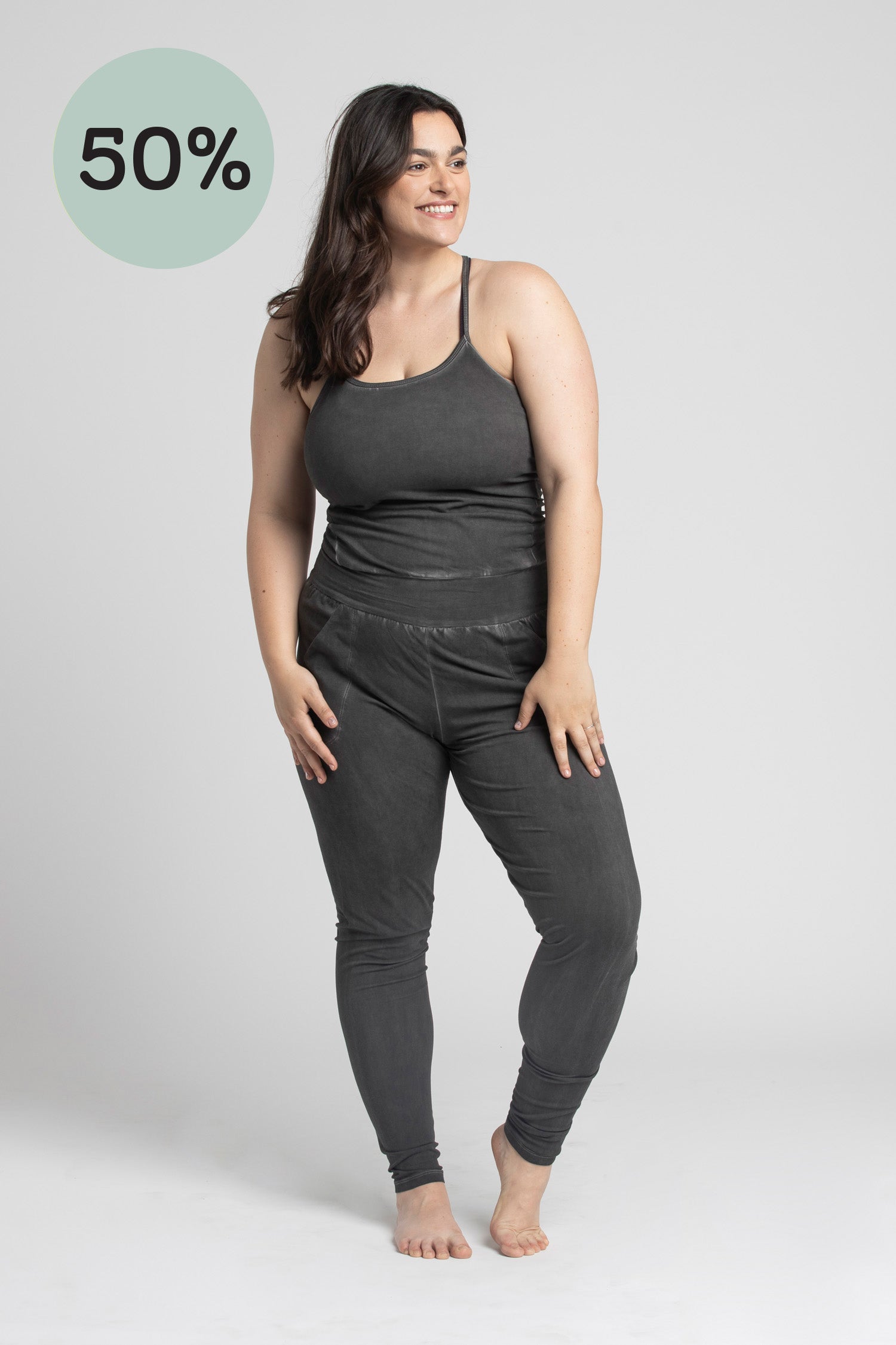 I'mPerfect Soft Stonewash Long Jumpsuit 50%off