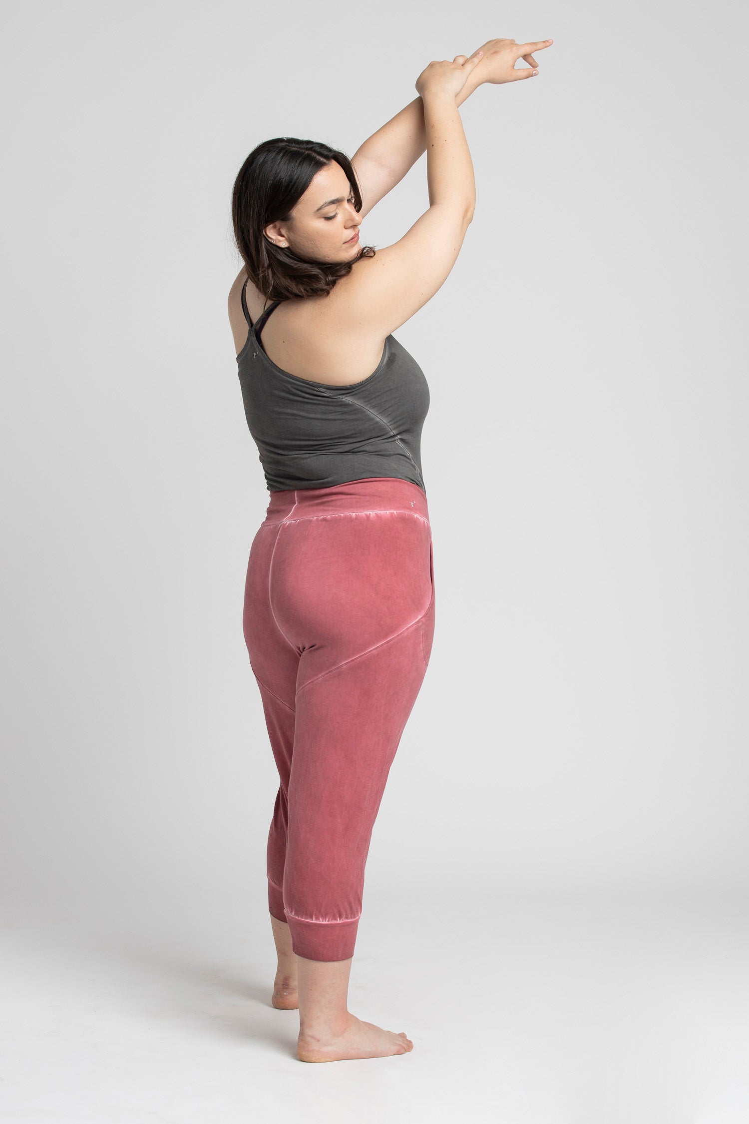 Stonewash Slouchy Capri Pants