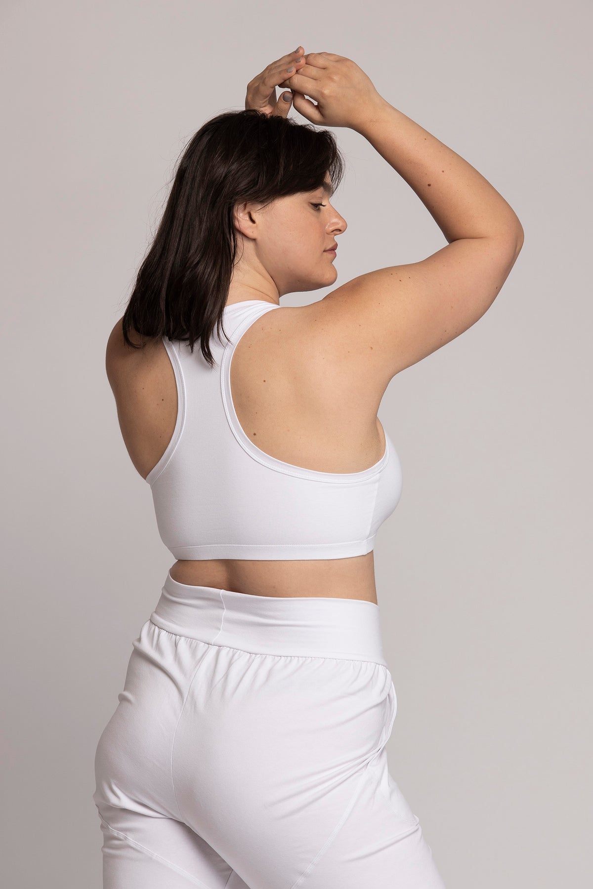 I&#39;mPerfect Organic Cotton Pure White Racer-Back Bra 25%off