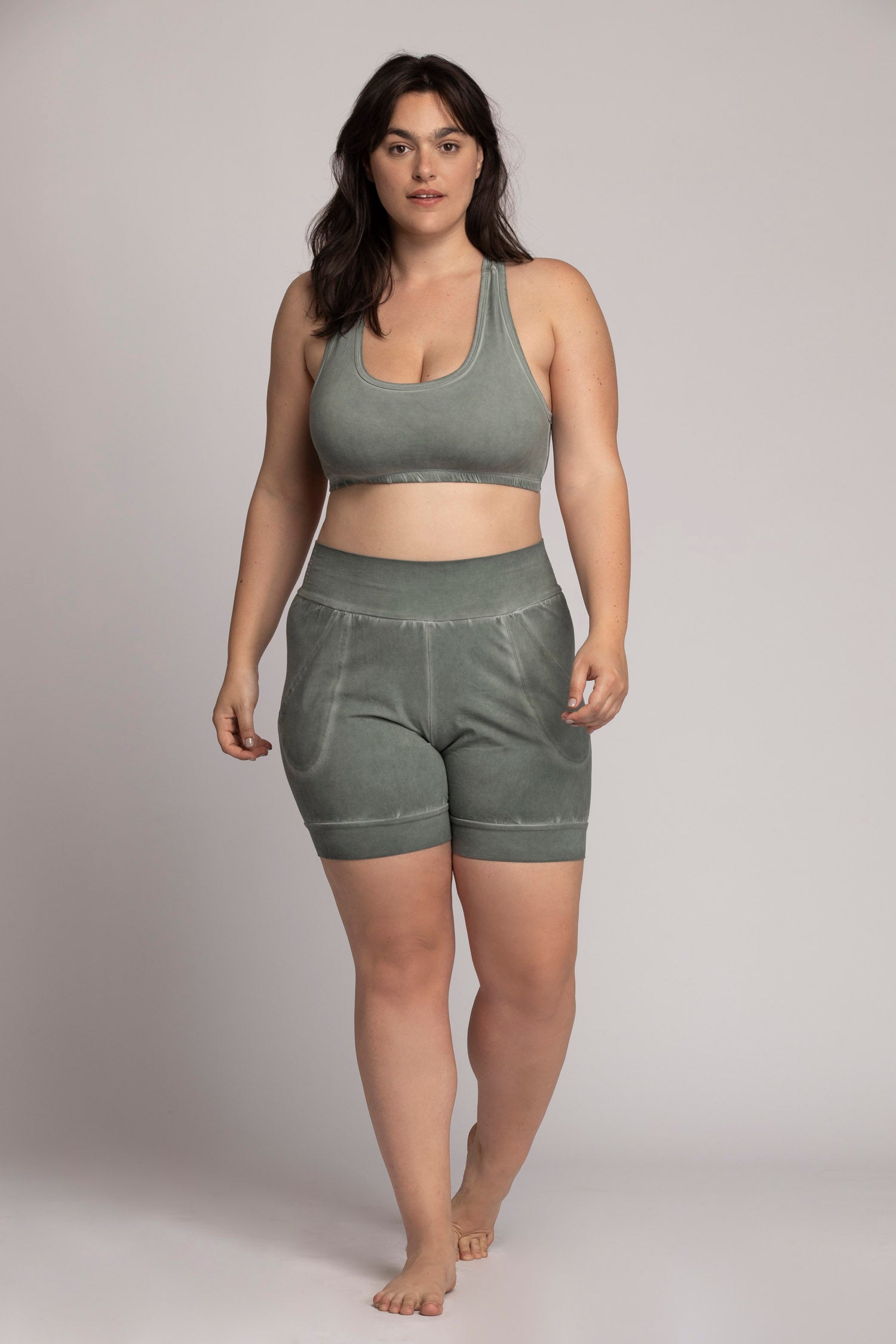 I'mPerfect Stonewash Slouchy Yoga Shorts 25%off