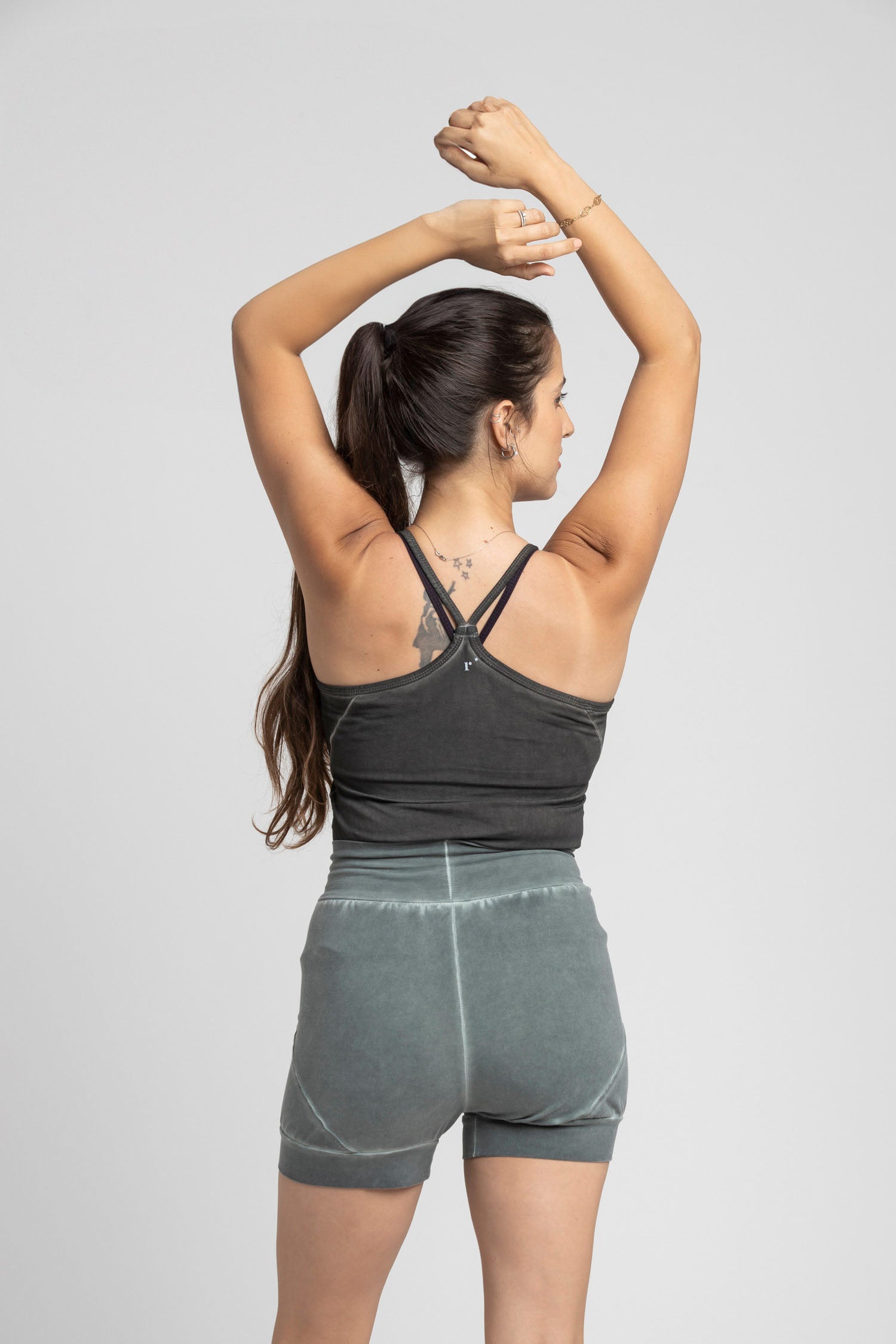 Stonewash Criss Cross Tank Top