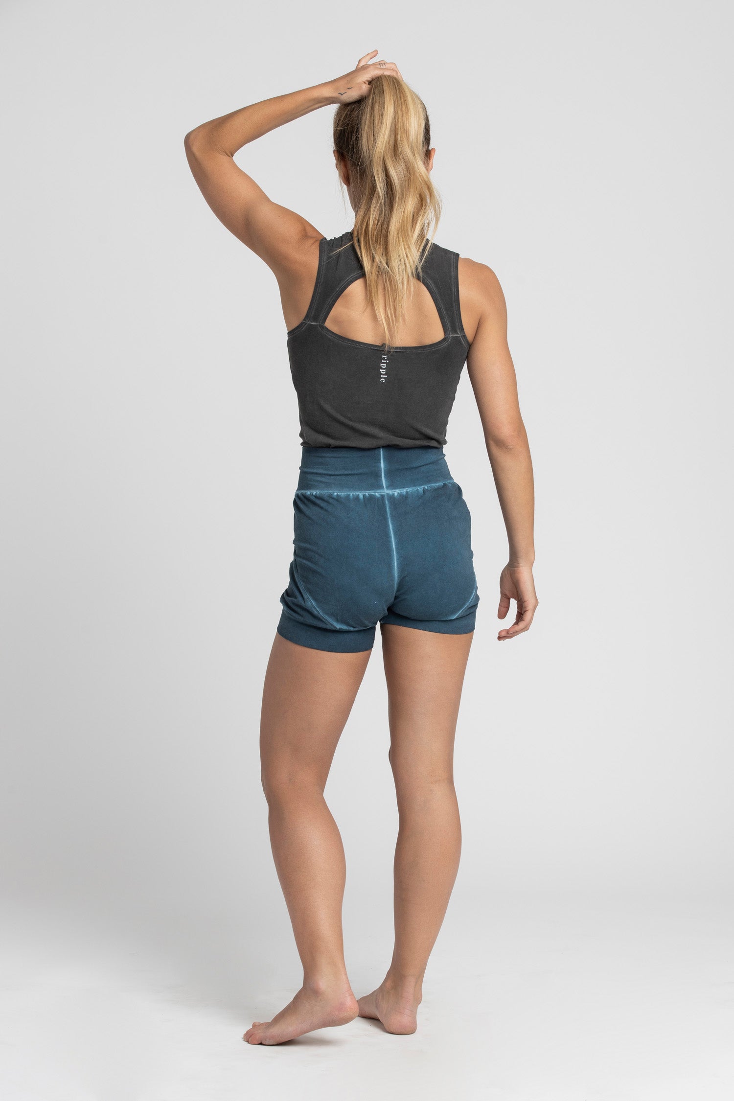 Stonewash Slouchy Yoga Shorts