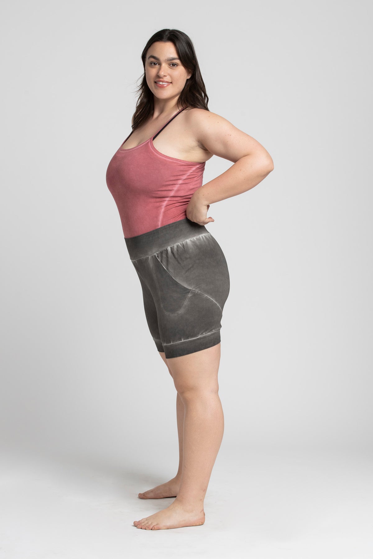 I&#39;mPerfect Stonewash Slouchy Yoga Shorts 25%off