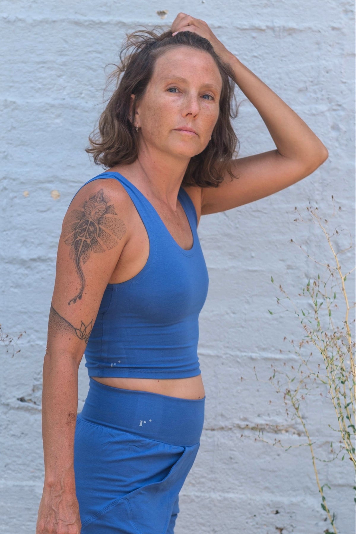 Soft Modal V Back Cropped Top