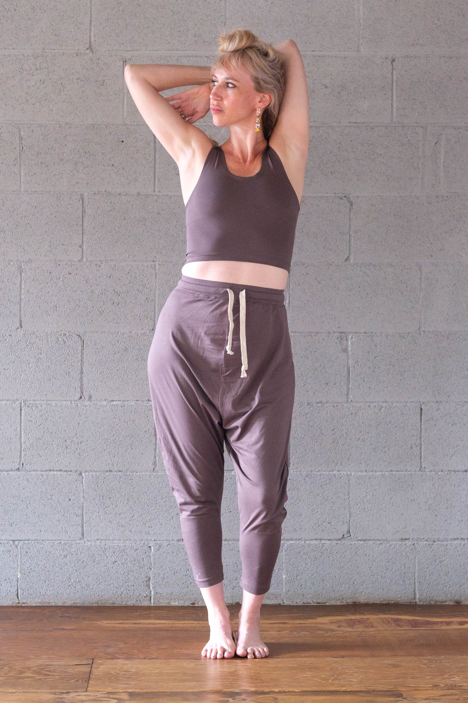 Soft Modal V Back Cropped Top