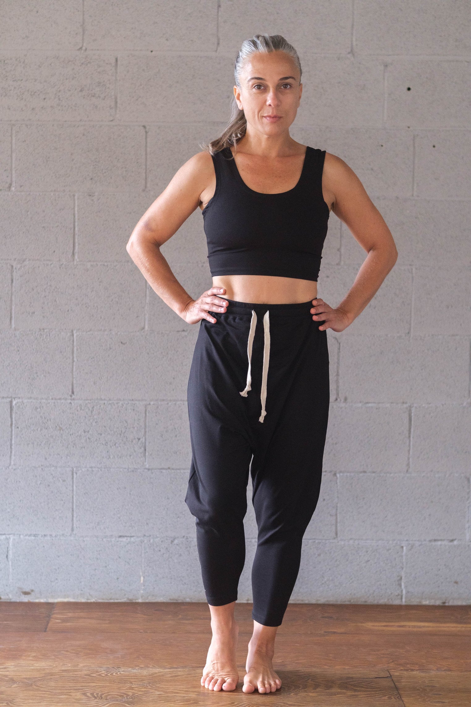 Soft Modal V Back Cropped Top