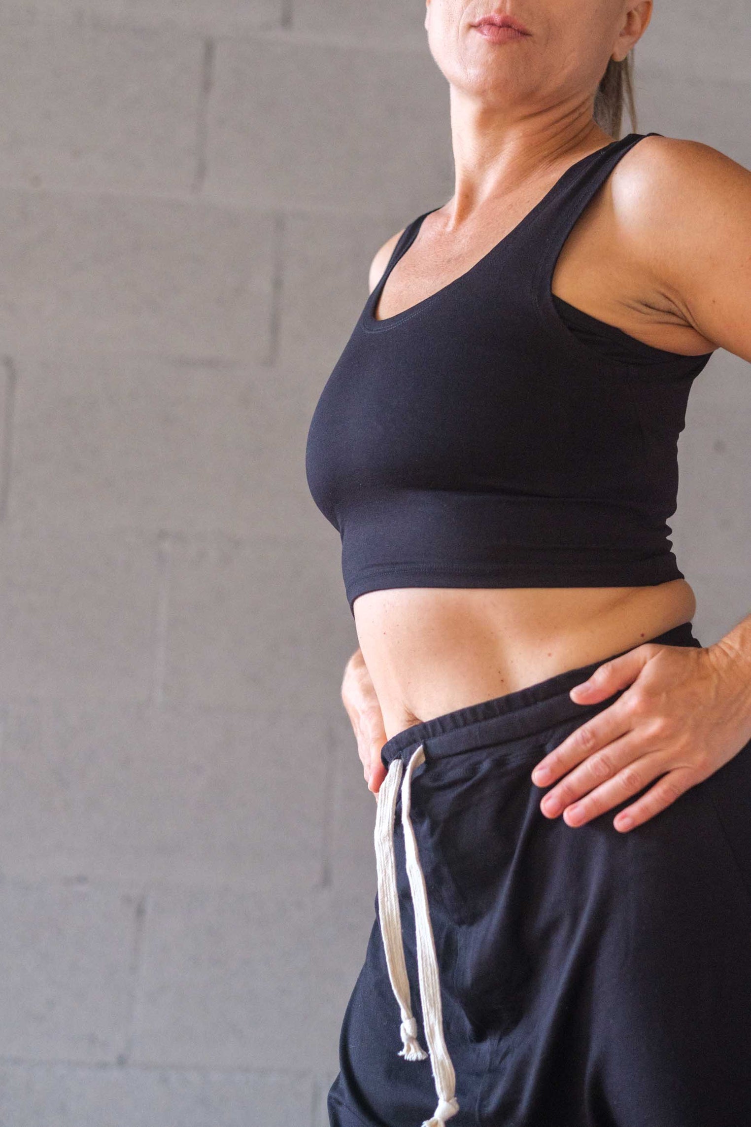 Soft Modal V Back Cropped Top