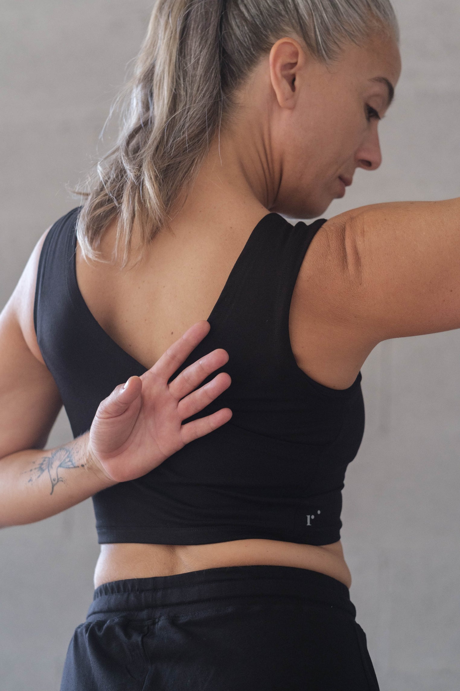 Soft Modal V Back Cropped Top