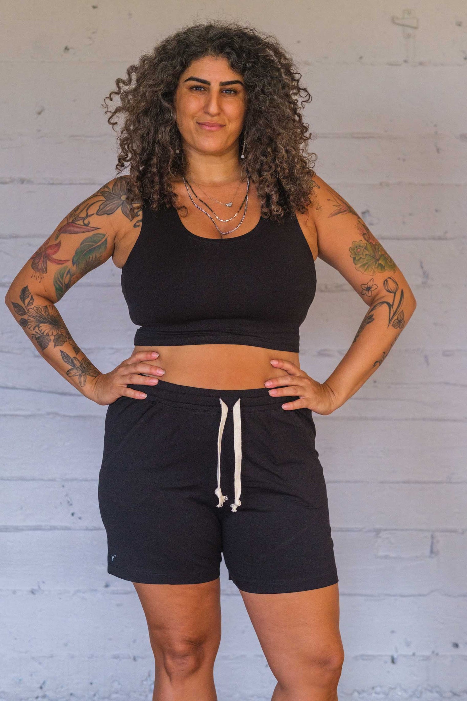 Soft Modal V Back Cropped Top