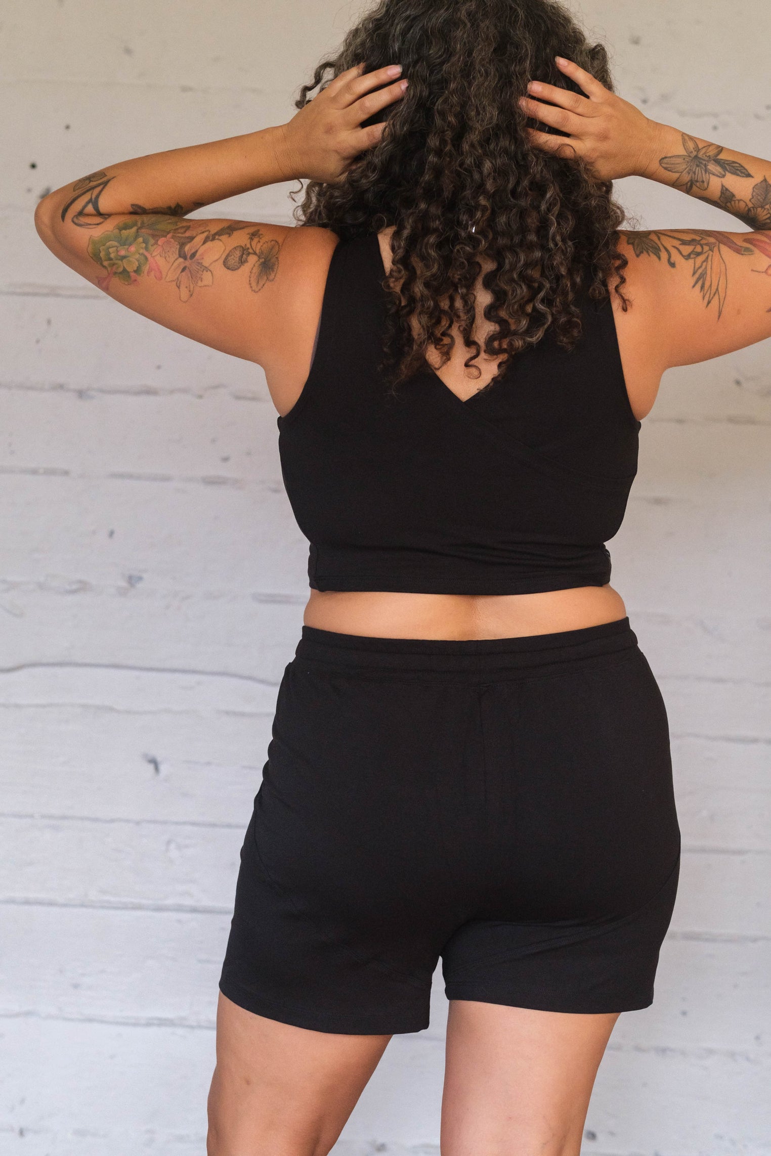 Soft Modal V Back Cropped Top