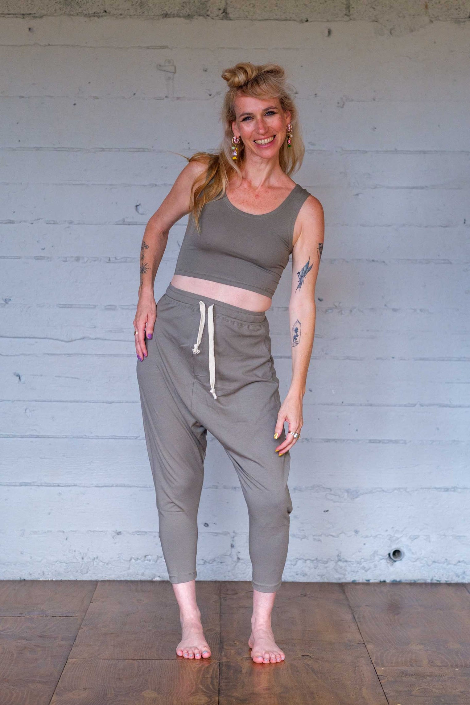 Soft Modal V Back Cropped Top