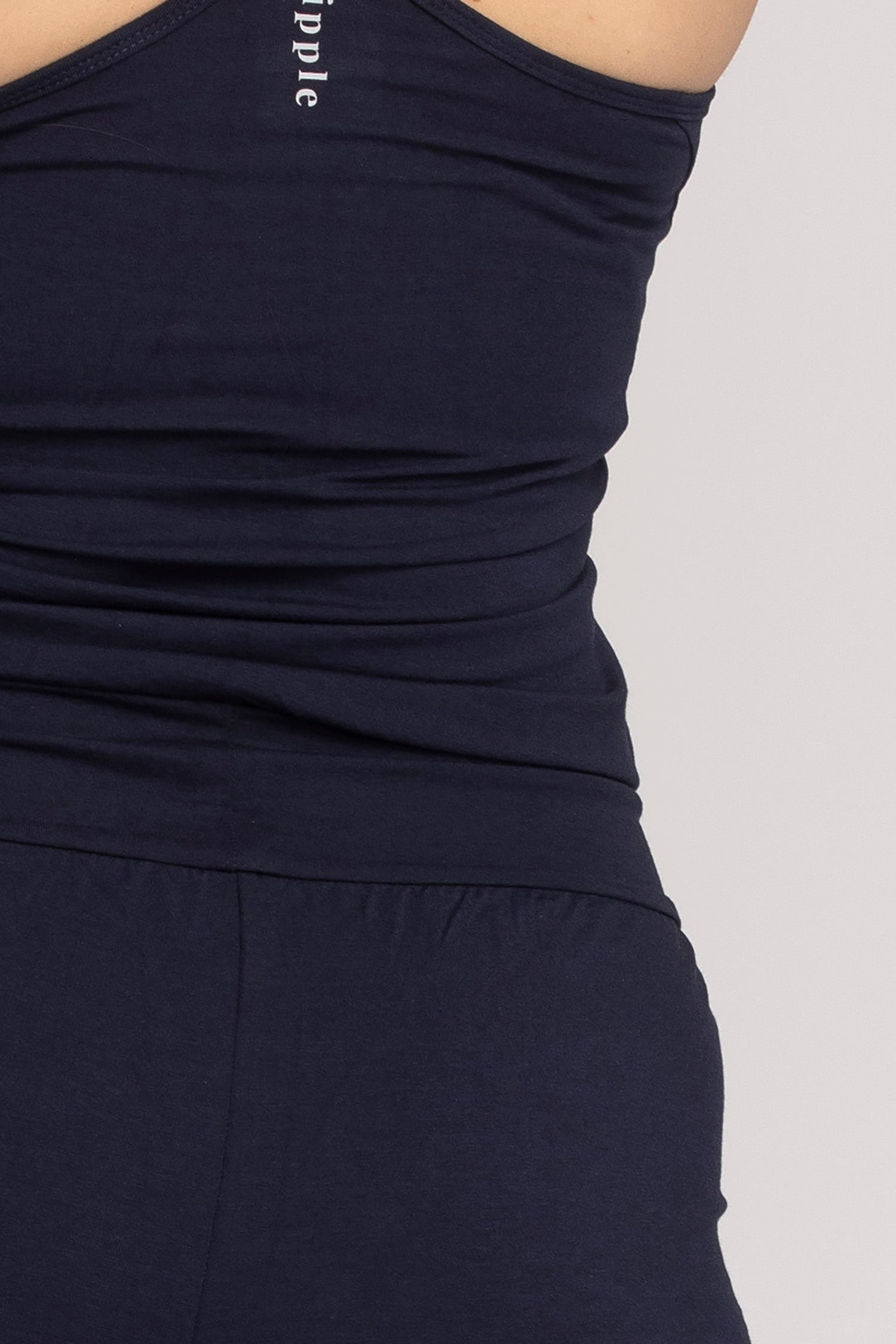 white christmas dresses Organic Cotton Yoga Jumpsuit in Navy Color| Ripple Yoga Wear S
