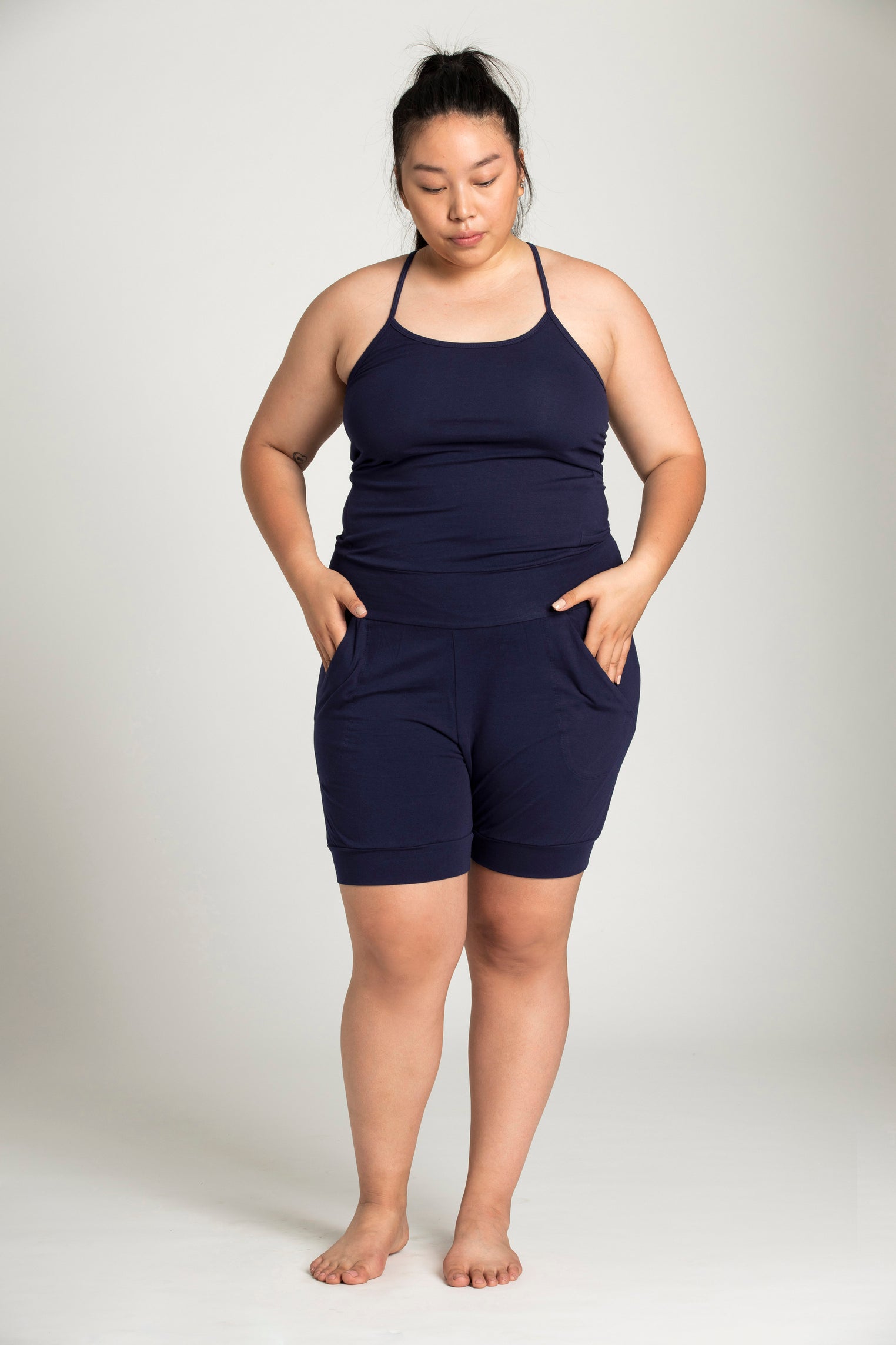 I'mPerfect Organic Cotton Short Yoga Jumpsuit 50%off