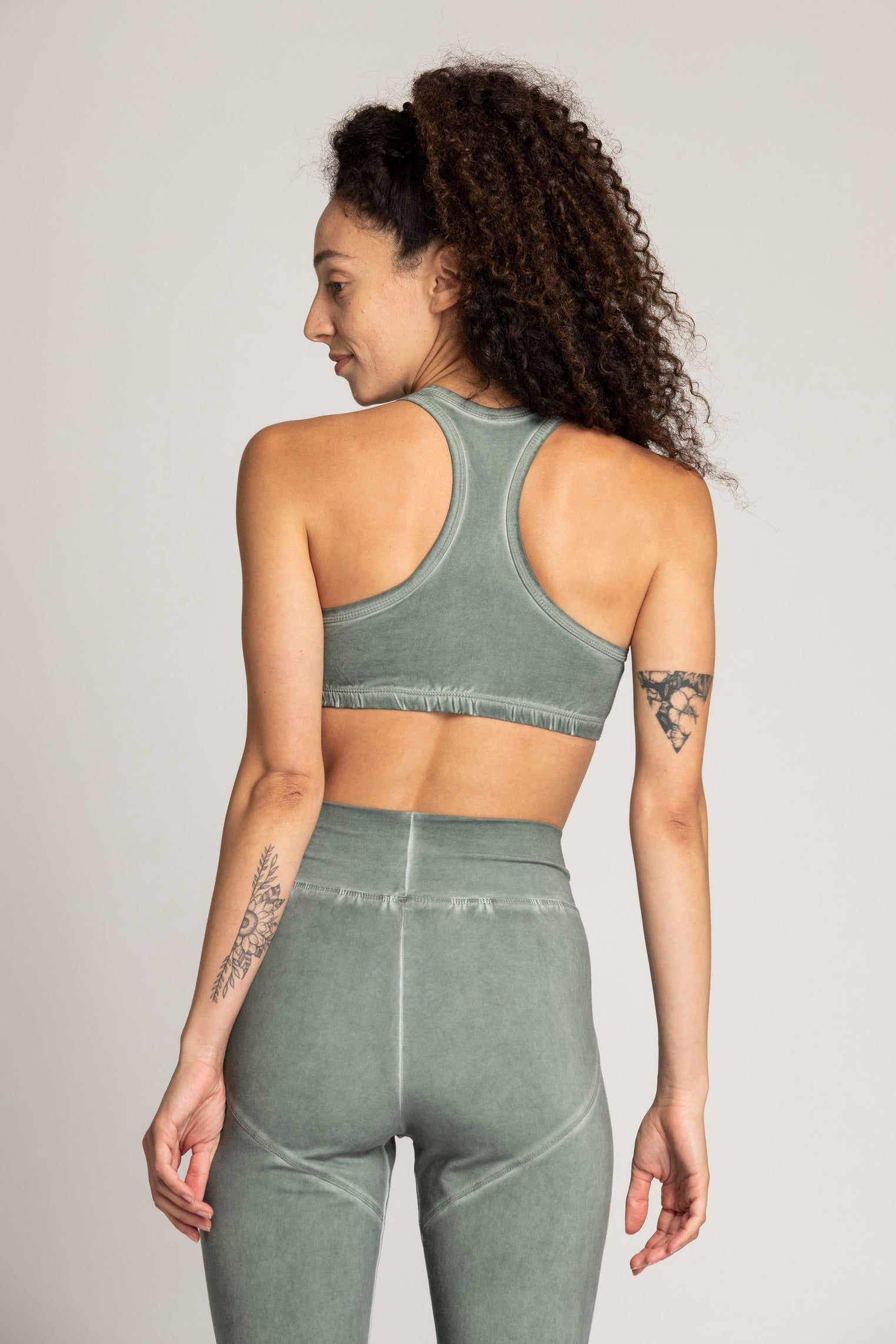 Stonewash Racer-Back Bra