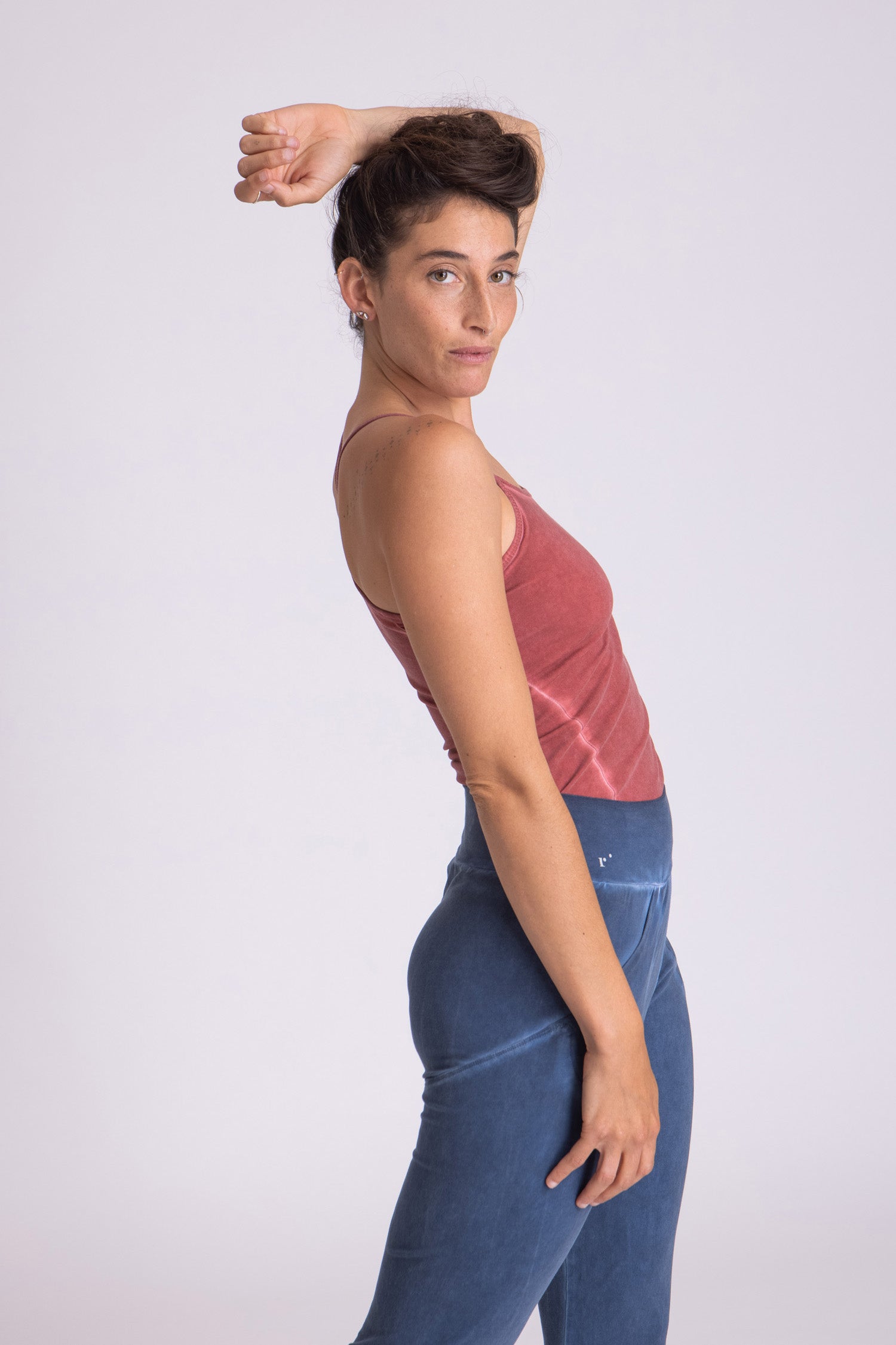 Stonewash Criss Cross Tank Top