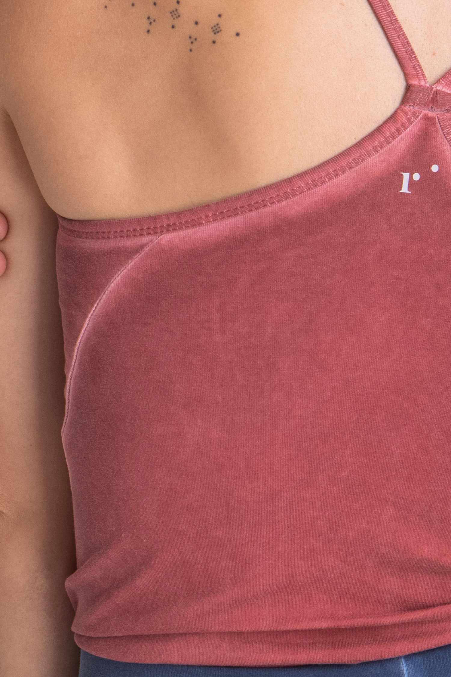 Stonewash Criss Cross Tank Top