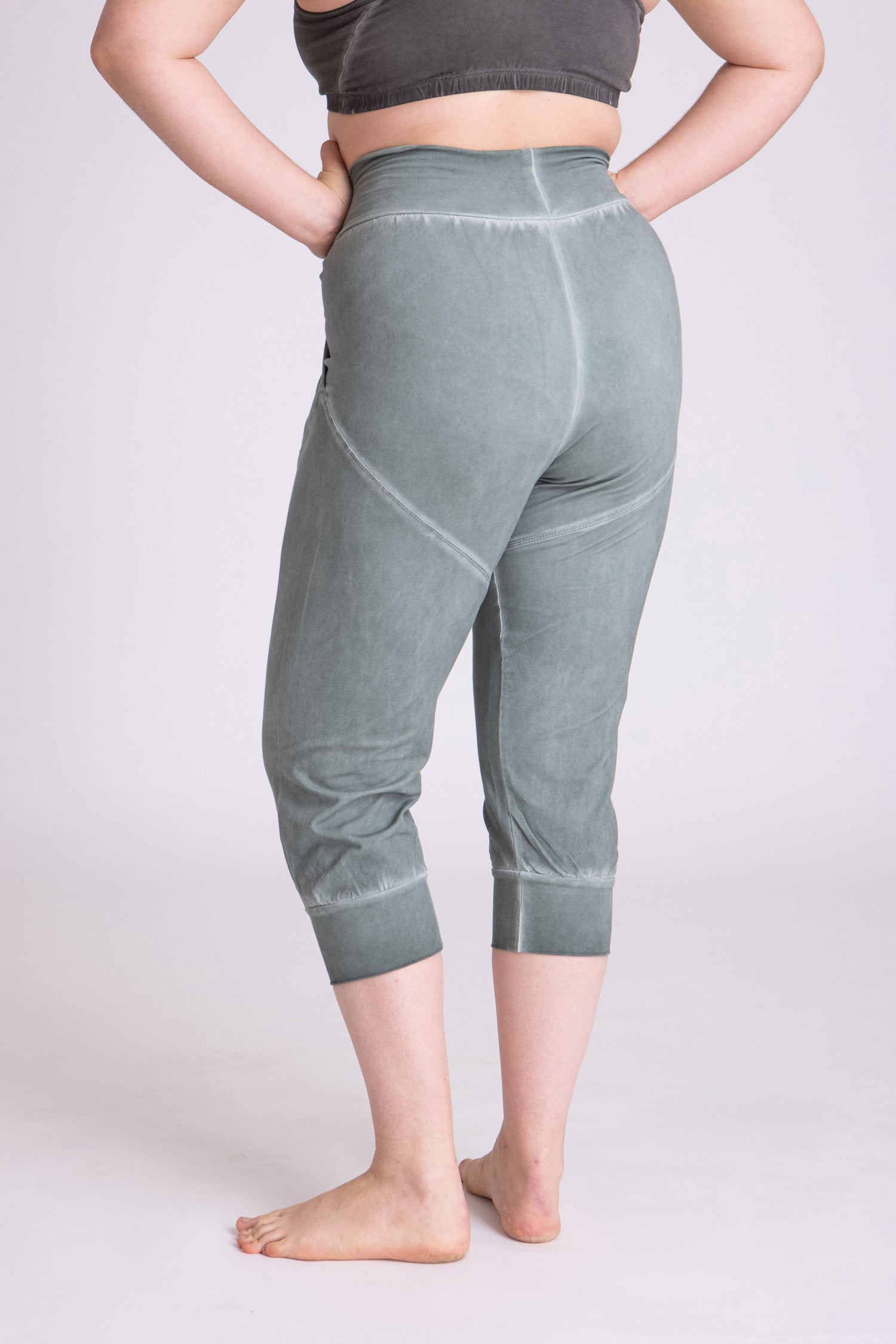 Stonewash Slouchy Capri Pants