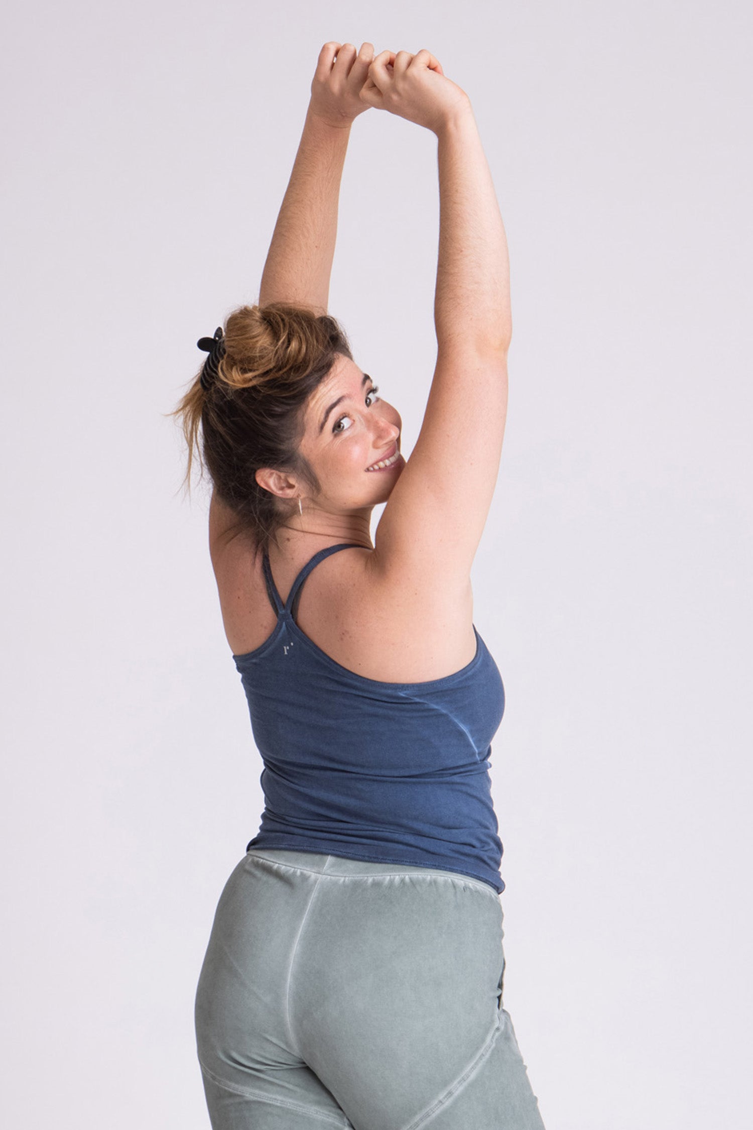 Stonewash Criss Cross Tank Top