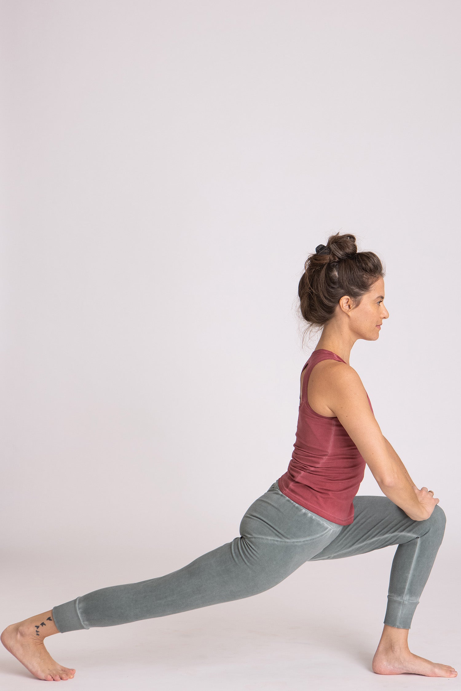 Stonewash Half Moon Open Back Tank Top