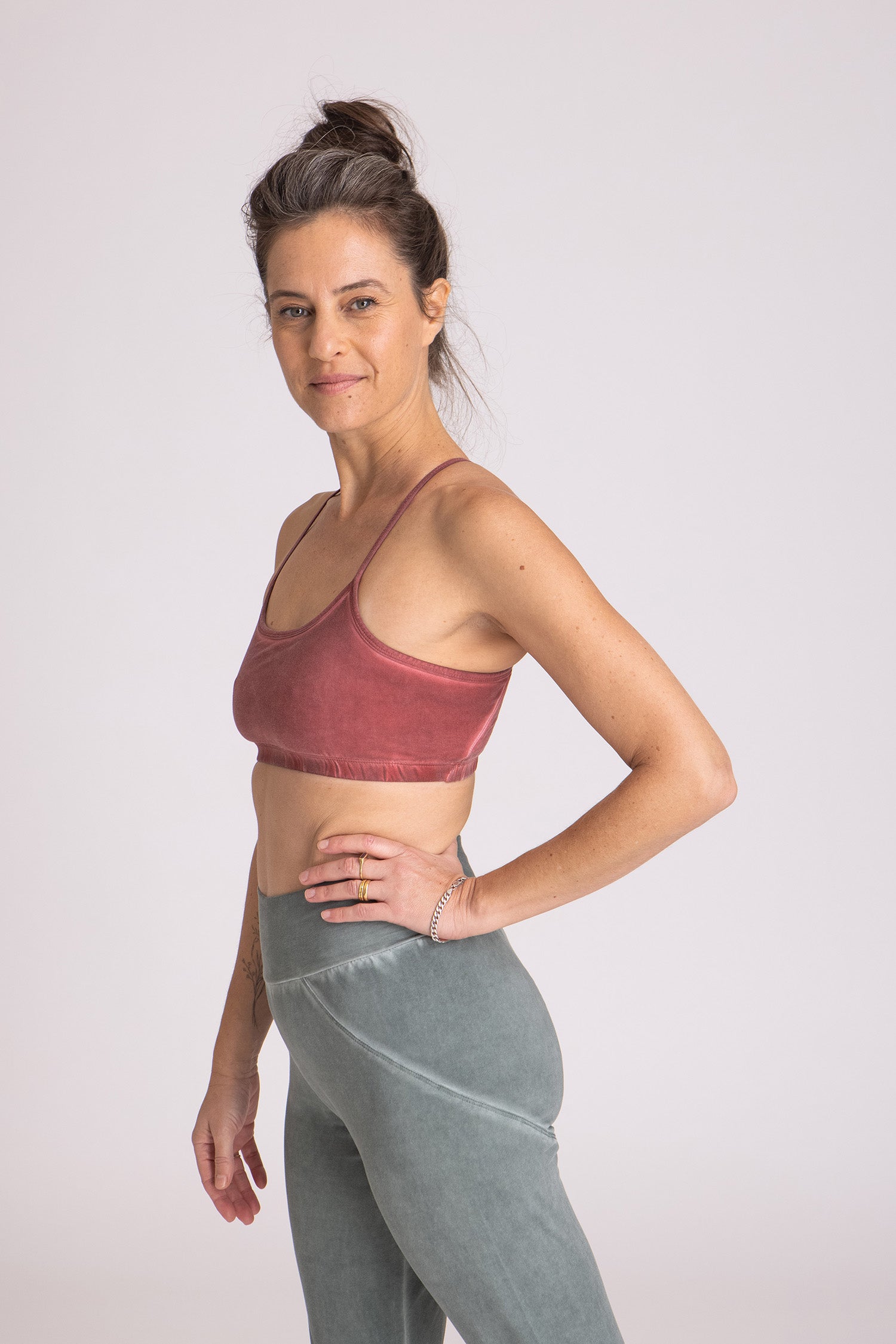 Stonewash Criss Cross Bra