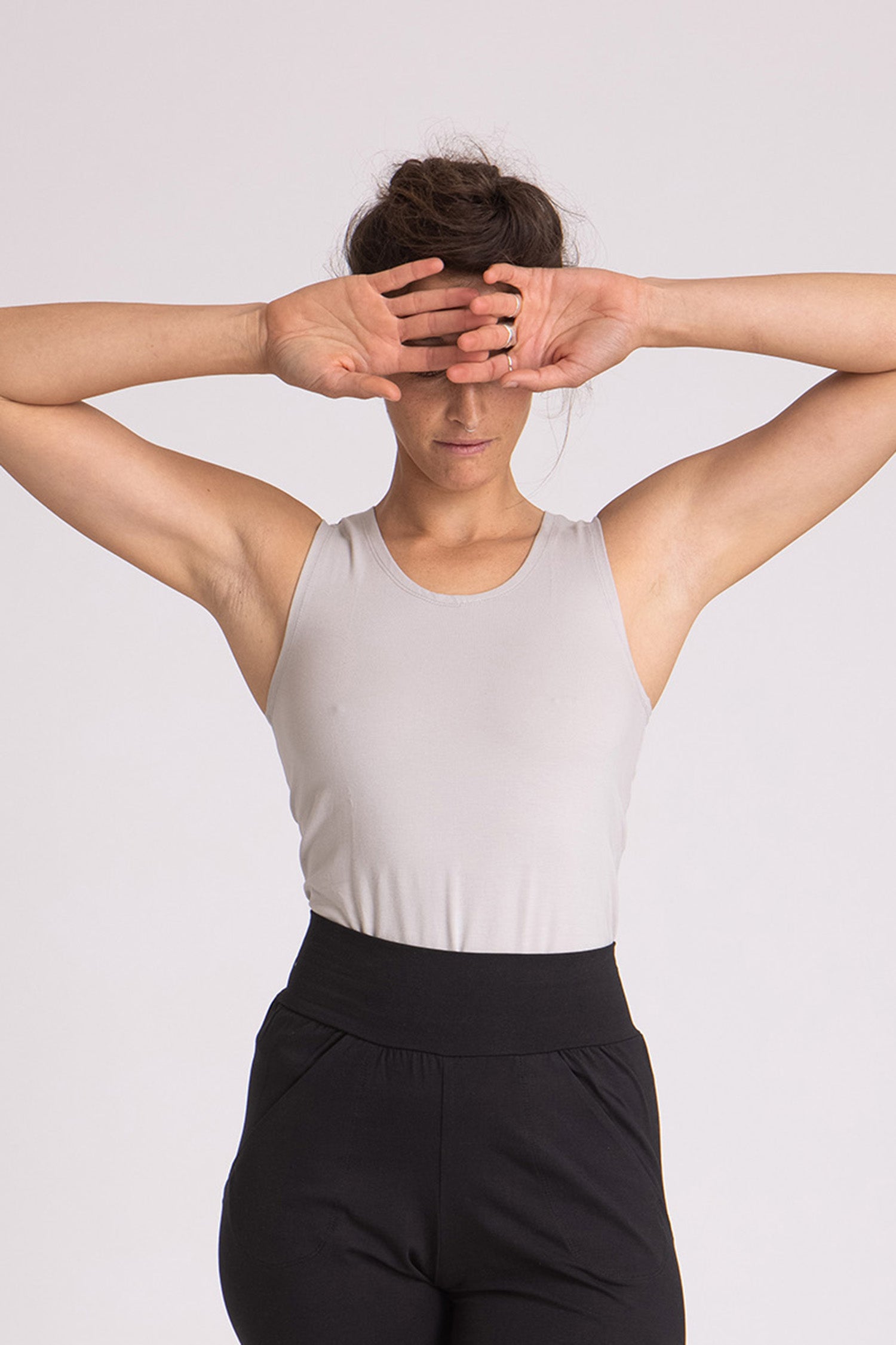 Half Moon Open Back Tank Top