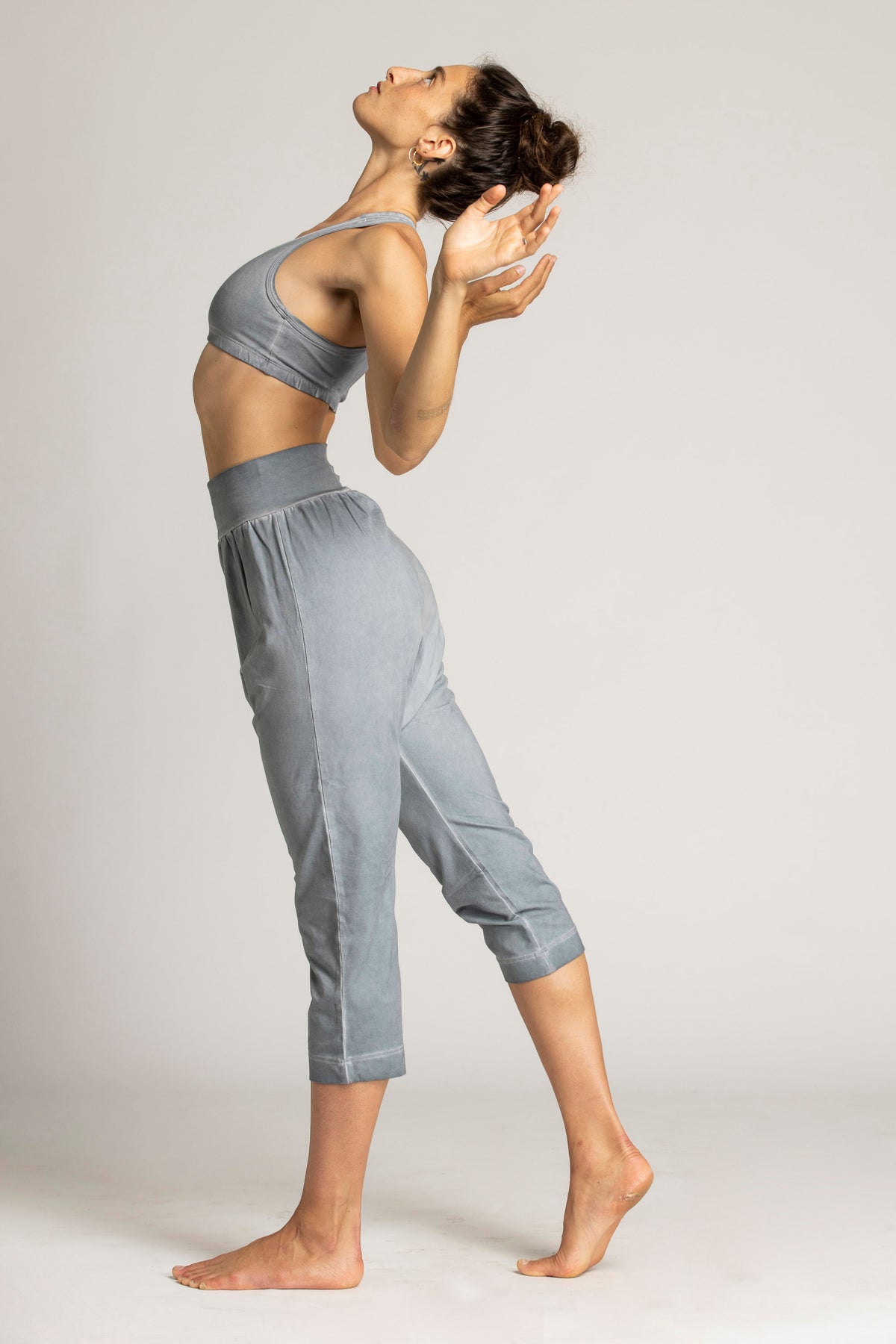 Stonewash Mini-Harem Pants