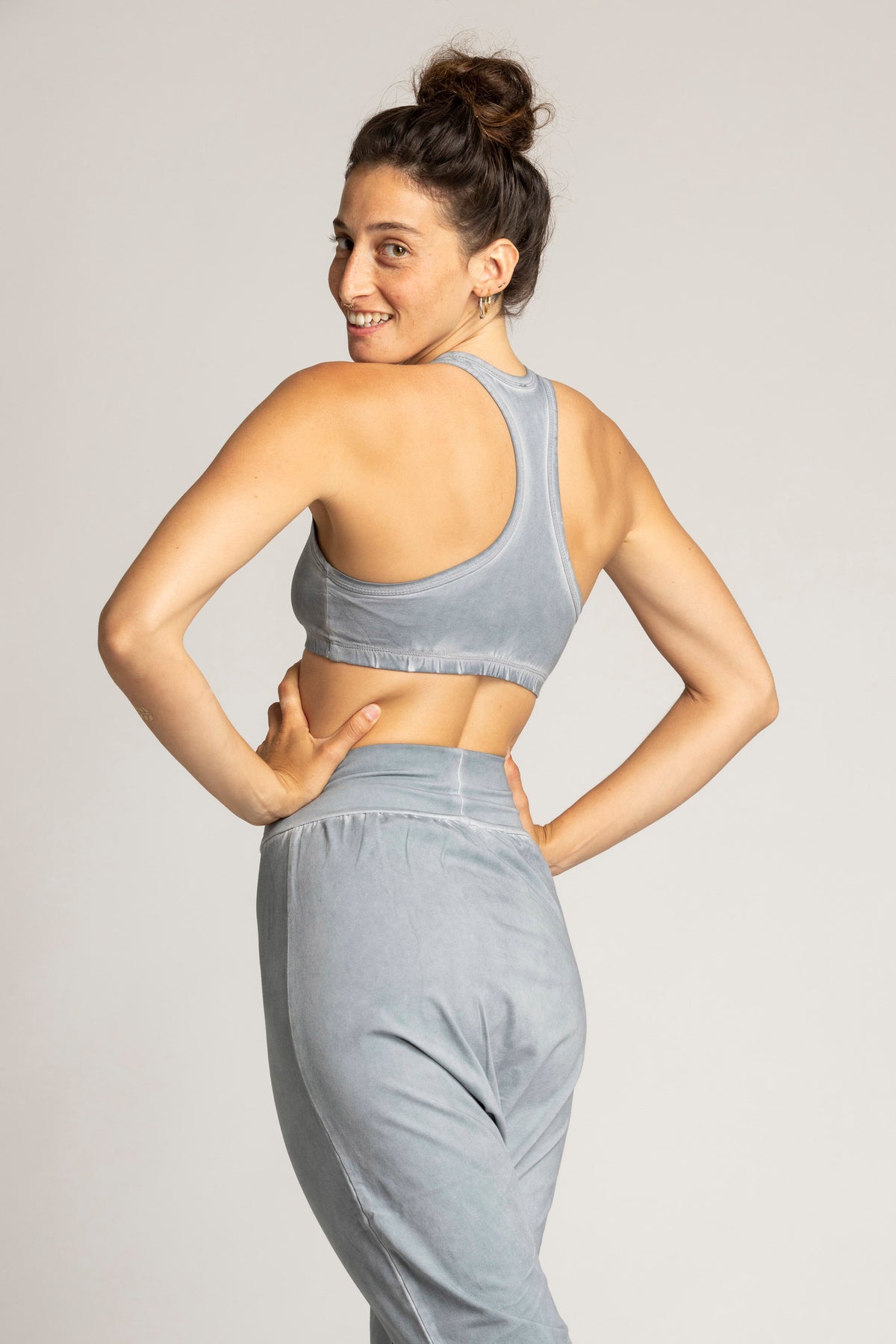 Stonewash Racer-Back Bra