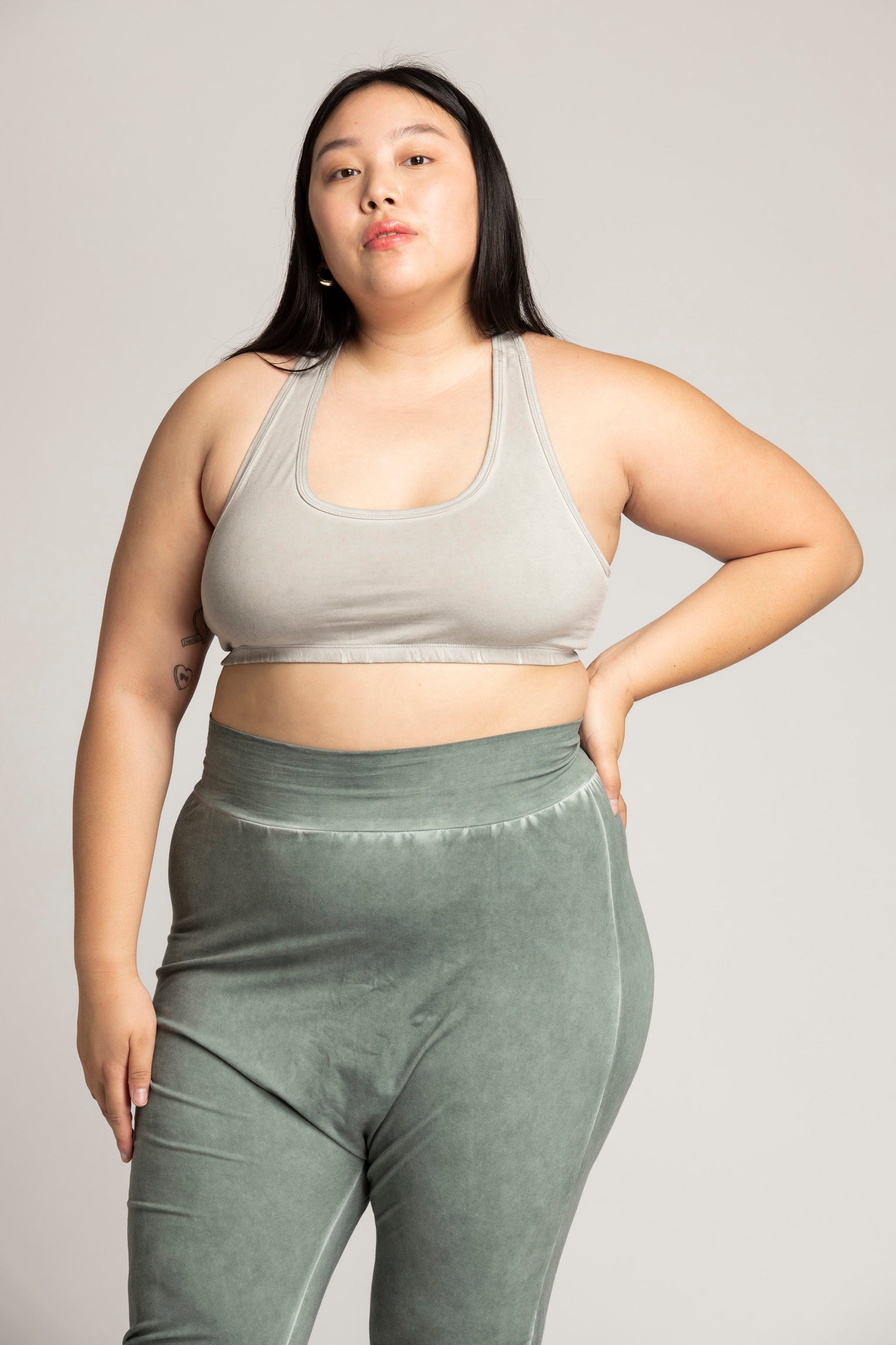 Stonewash Racer-Back Bra