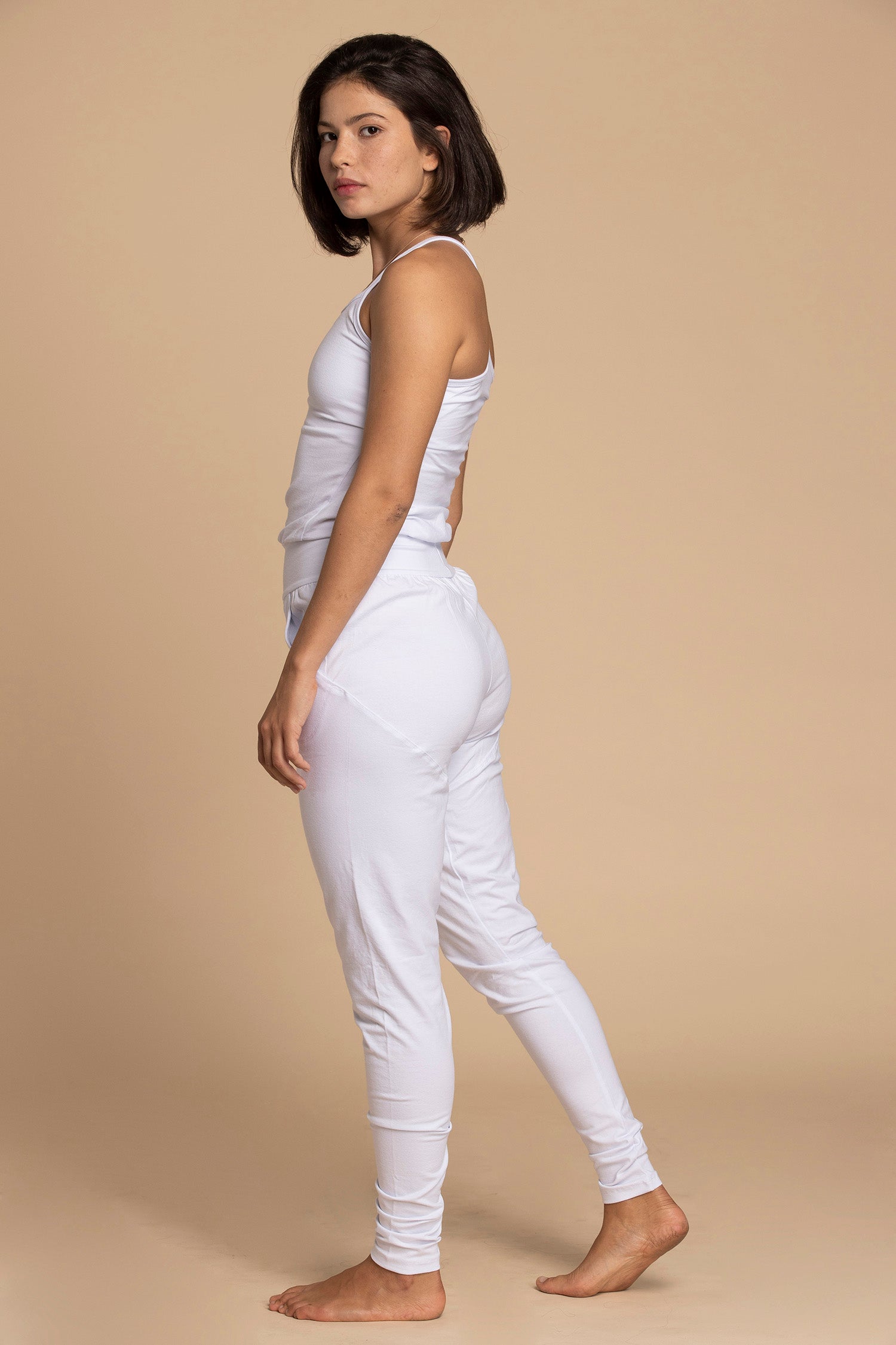I'mPerfect Pure White Long Yoga Jumpsuit 50%off