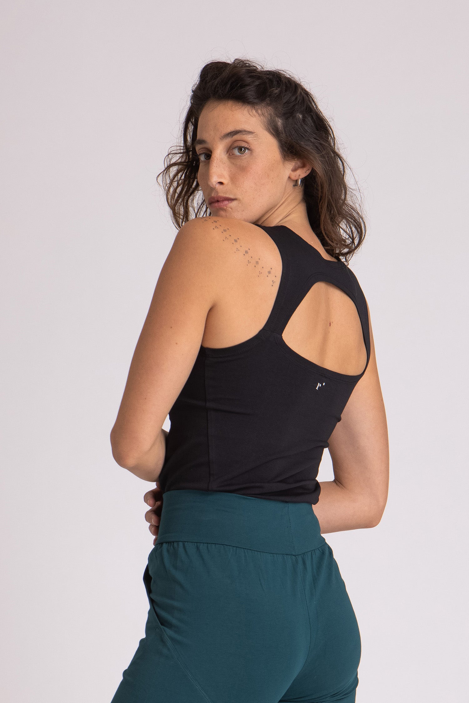 I'mPerfect Organic Cotton Half Moon Open Back Tank Top 50%off