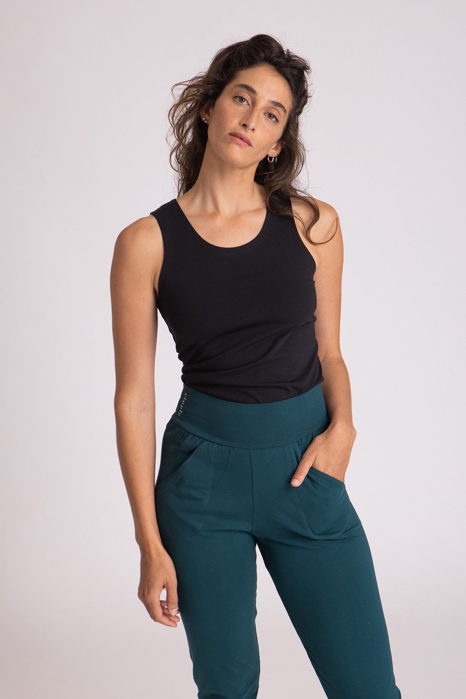 Half Moon Open Back Tank Top