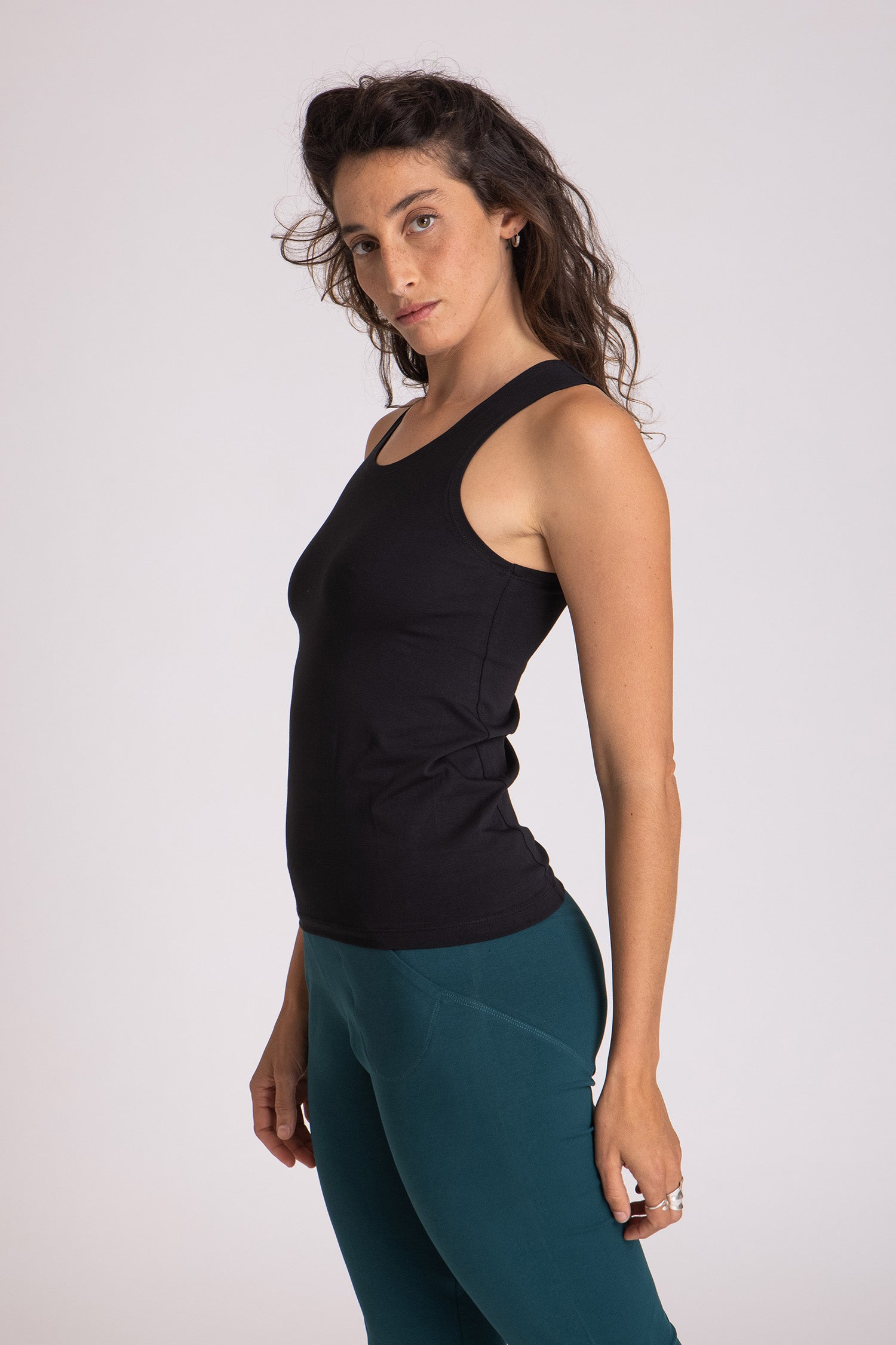 Half Moon Open Back Tank Top